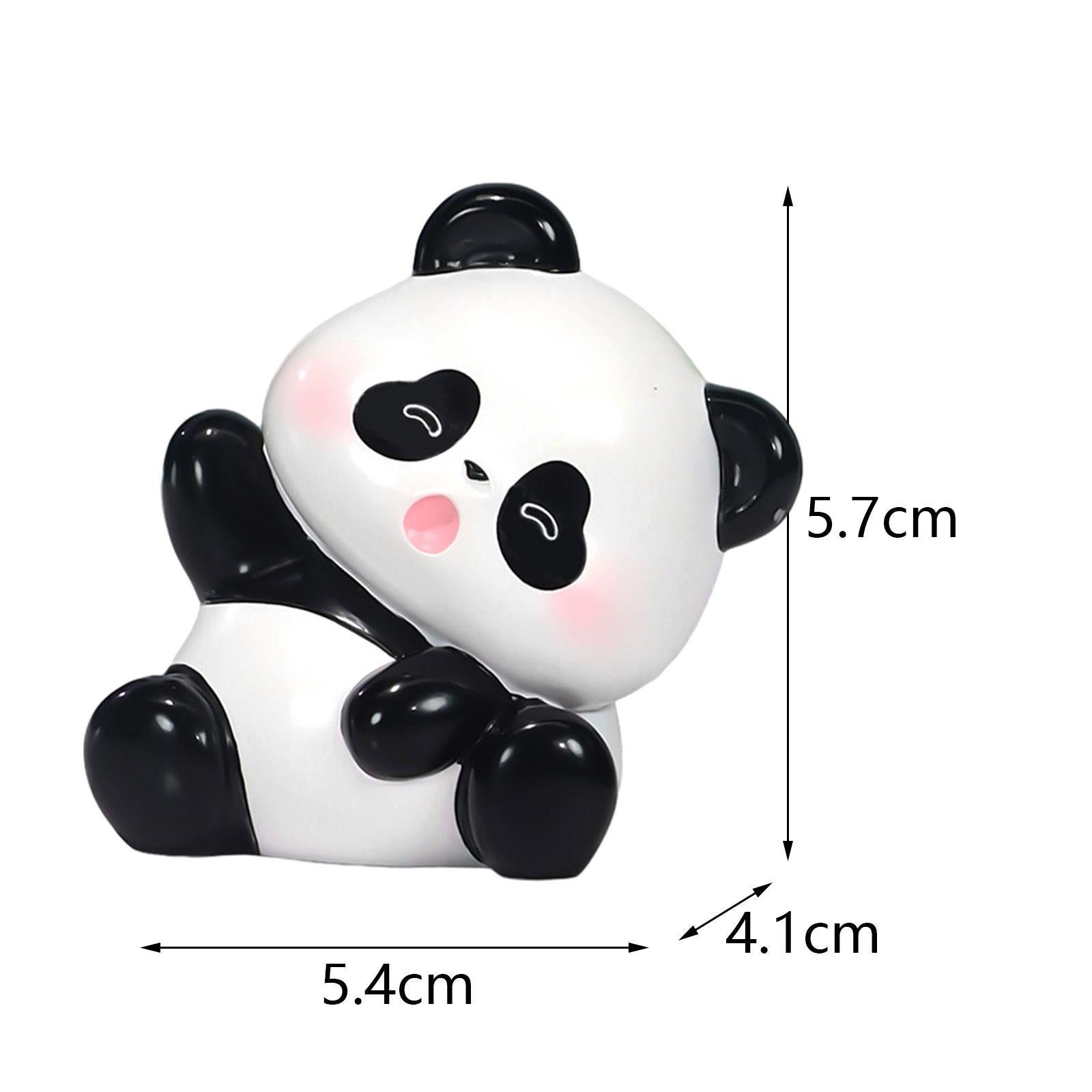 Car Dashboard Ornaments Statues Panda Figurines for Vehicle Desktop Bedrooms Type B