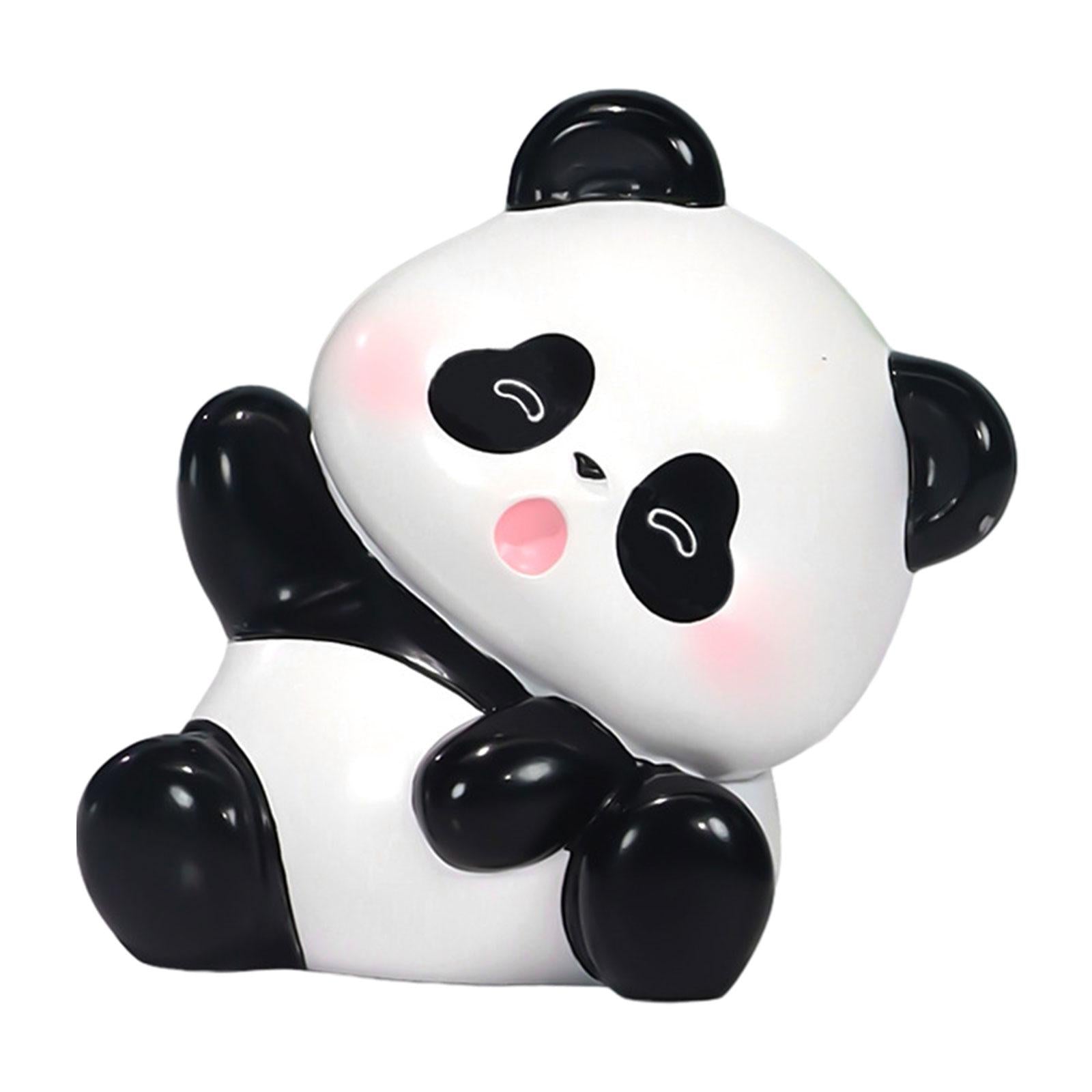 Car Dashboard Ornaments Statues Panda Figurines for Vehicle Desktop Bedrooms Type B