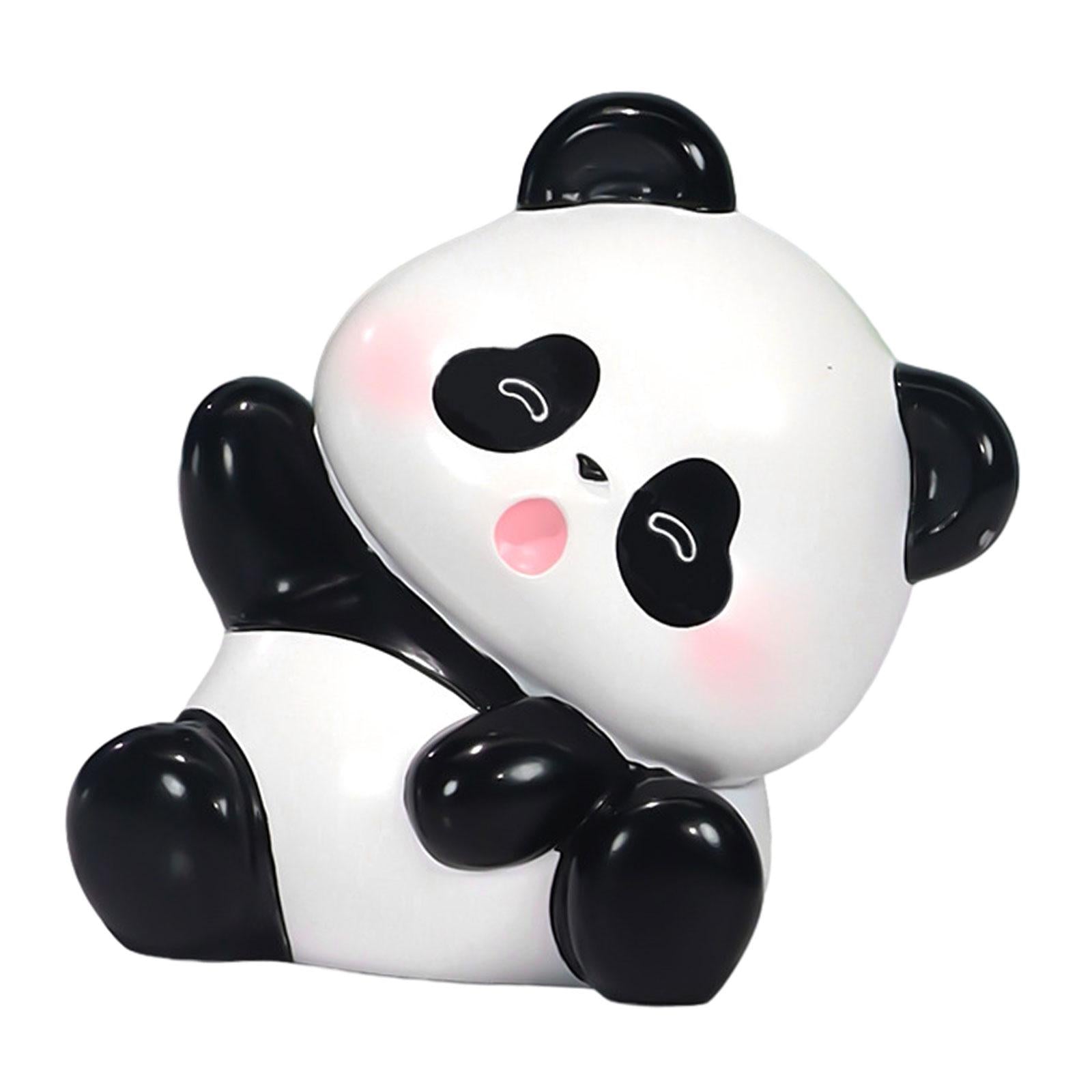 Car Dashboard Ornaments Statues Panda Figurines for Vehicle Desktop Bedrooms Type B