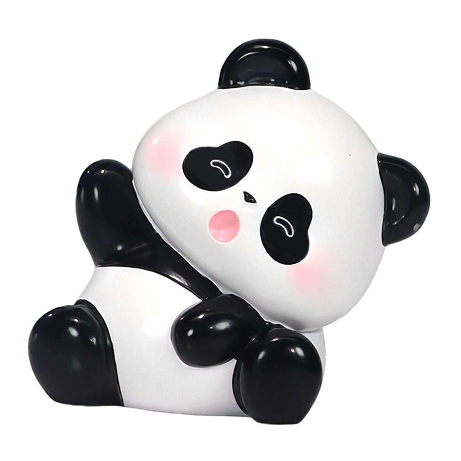 Car Dashboard Ornaments Statues Panda Figurines for Vehicle Desktop Bedrooms Type B