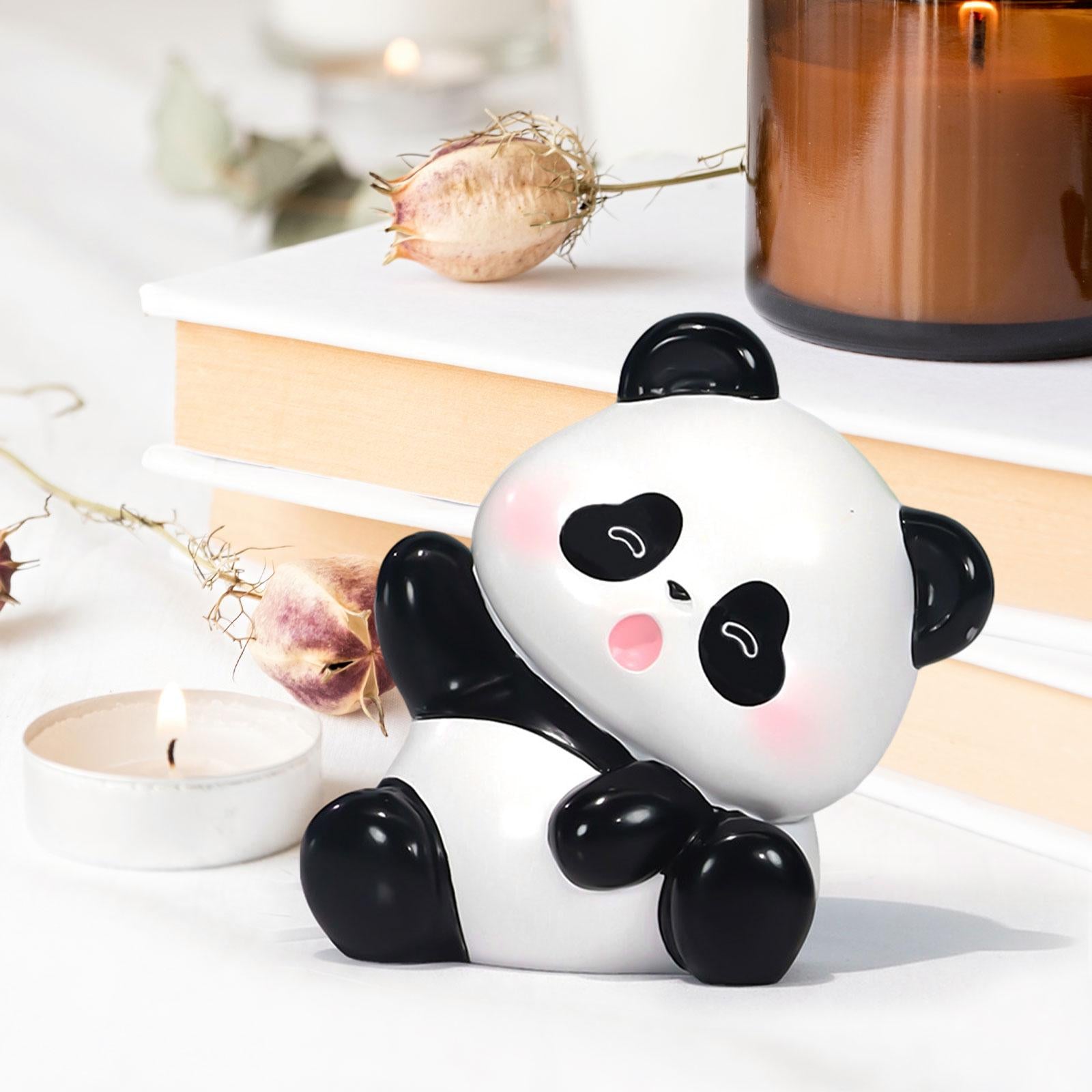 Car Dashboard Ornaments Statues Panda Figurines for Vehicle Desktop Bedrooms Type B