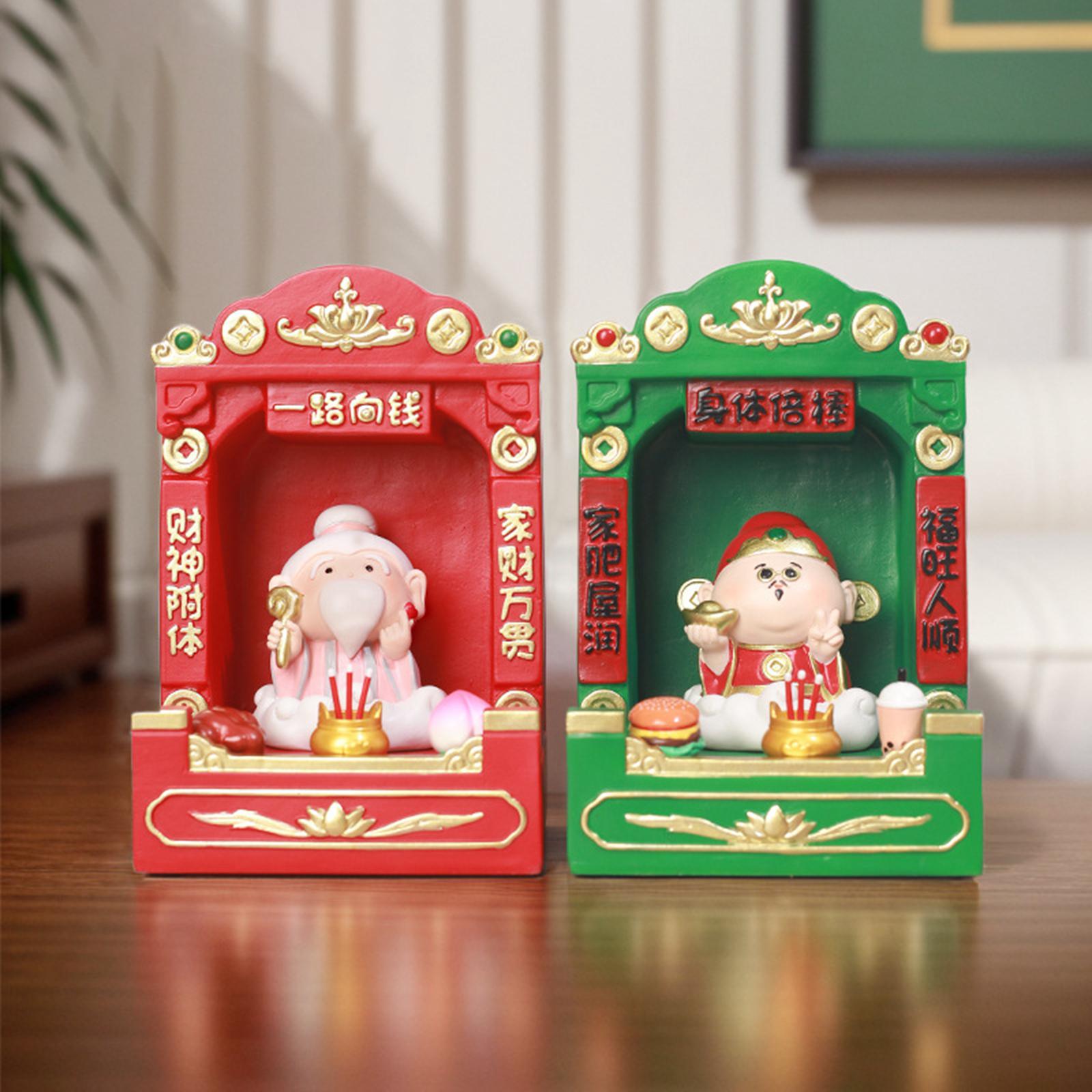 Buddha Statue Altar Shrine Holder Resin Material for Wall Corner Temple