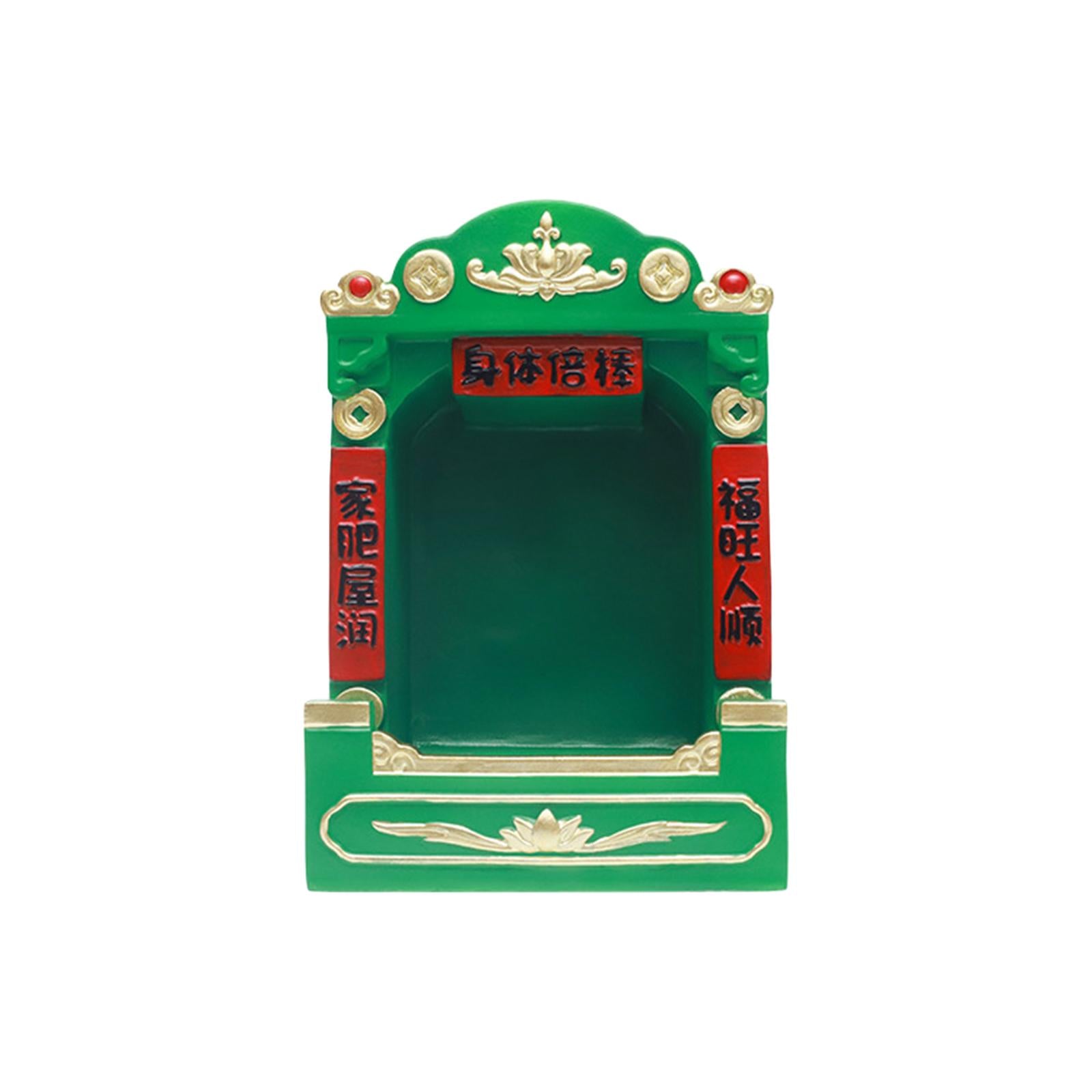 Buddha Statue Altar Shrine Holder Resin Material for Wall Corner Temple