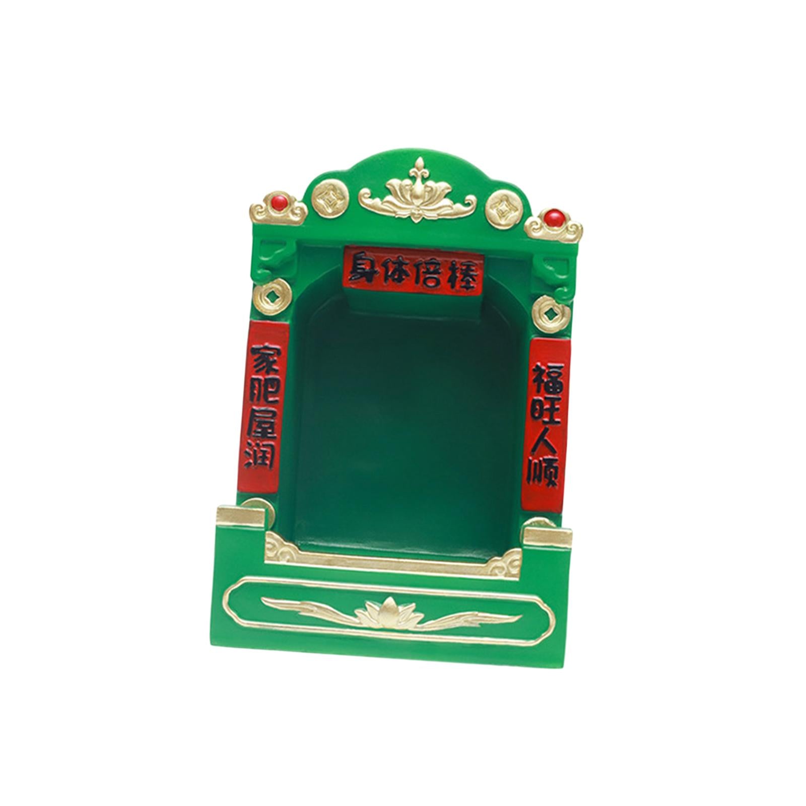 Buddha Statue Altar Shrine Holder Resin Material for Wall Corner Temple