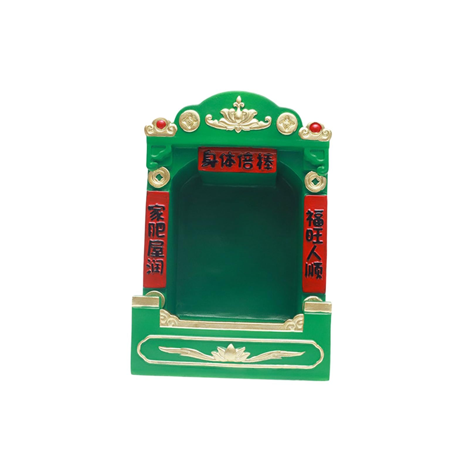 Buddha Statue Altar Shrine Holder Resin Material for Wall Corner Temple