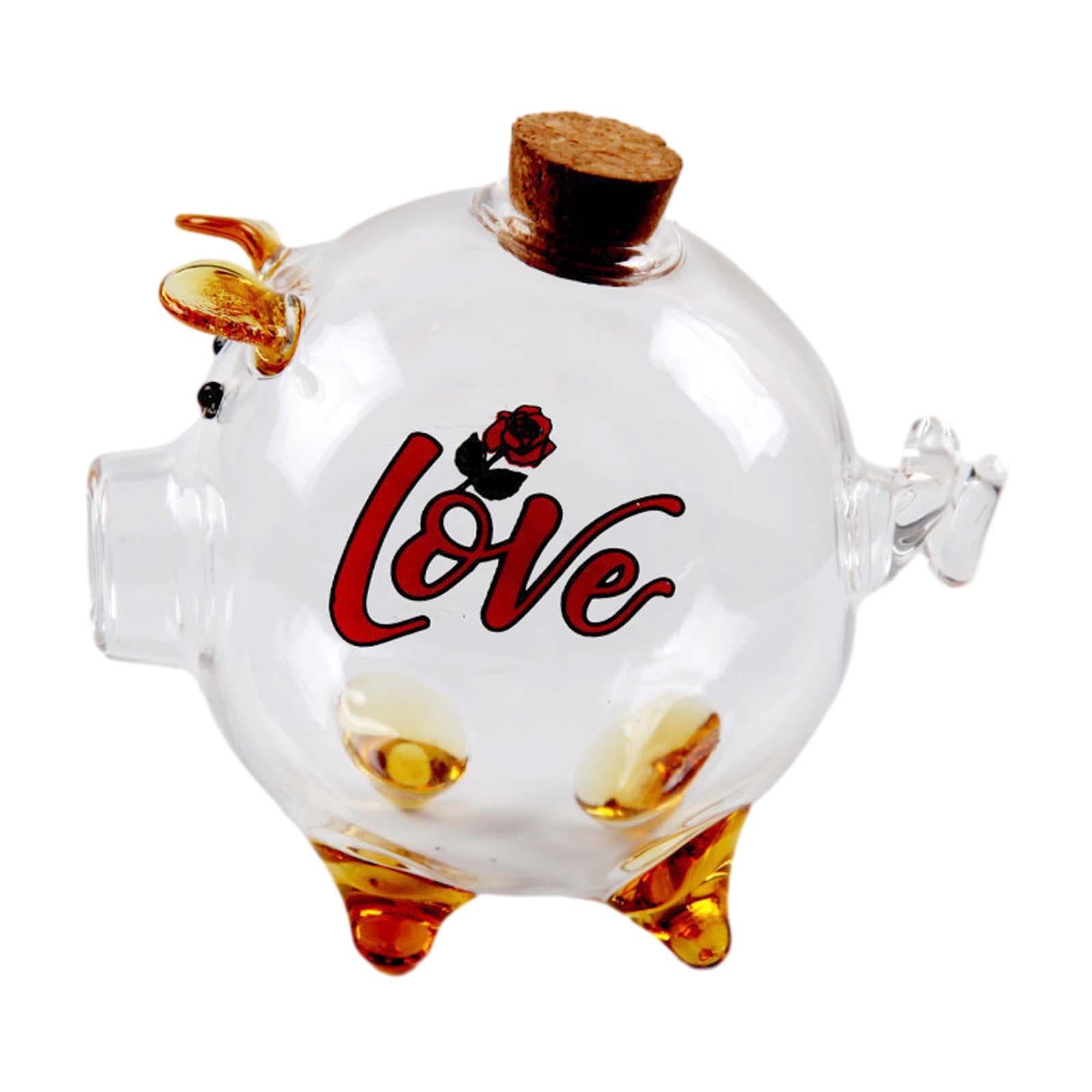 Piggy Bank Mini Glass Animal Figurine Glass Pig Figurine for Boys Kids Girls