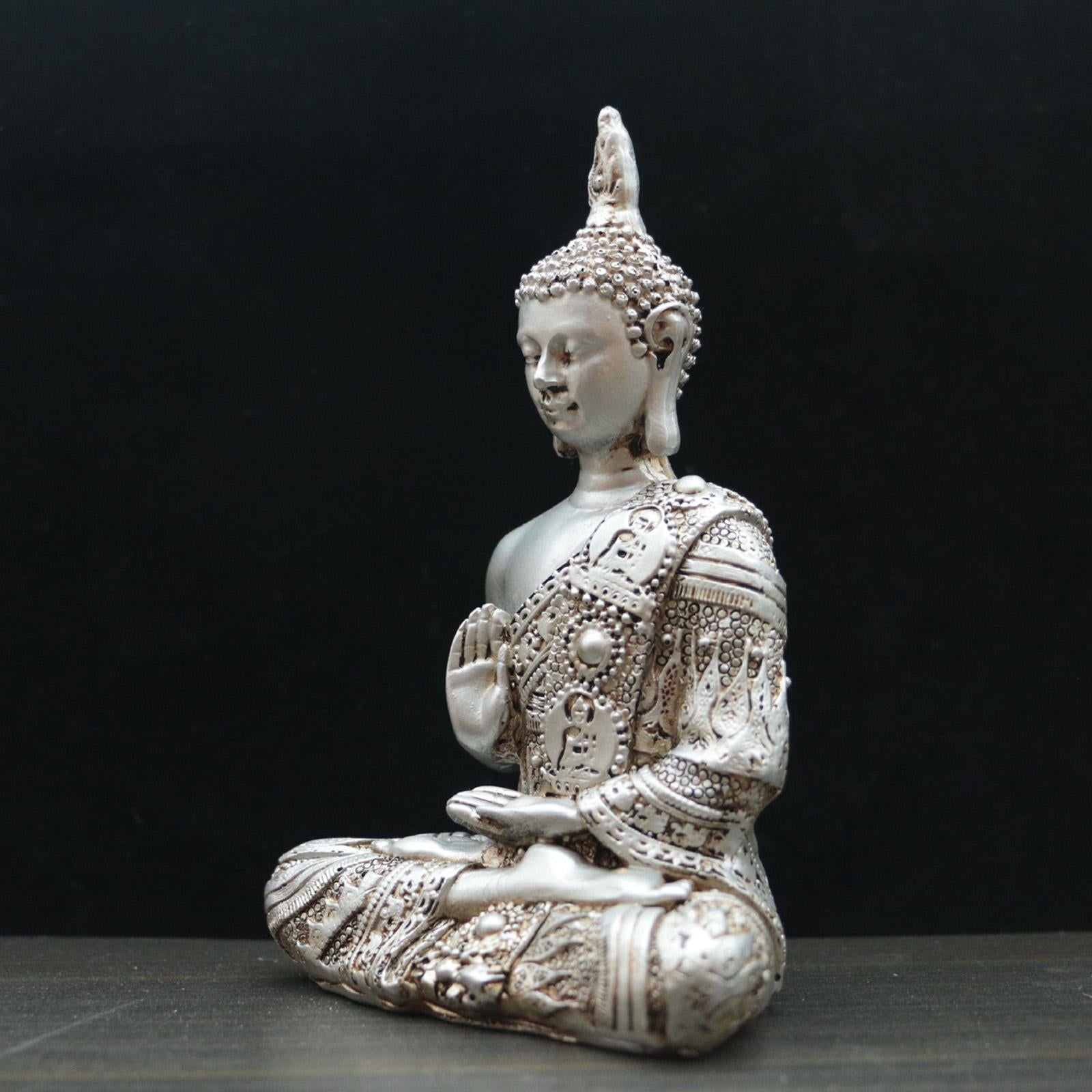 Buddha Statue Craft Buddha Collectible Resin Sculpture for Office Home Table
