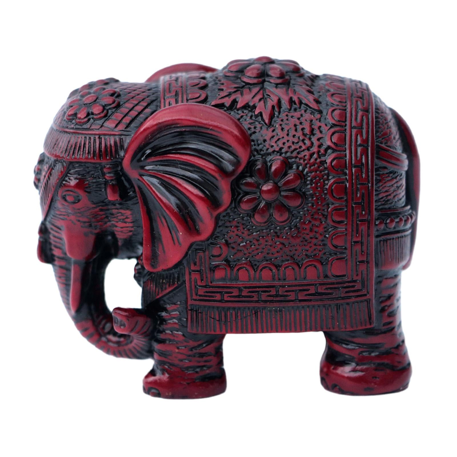 Elephant Statue Home Decoration Tabletop Figurines for Entrance Parties Home Red