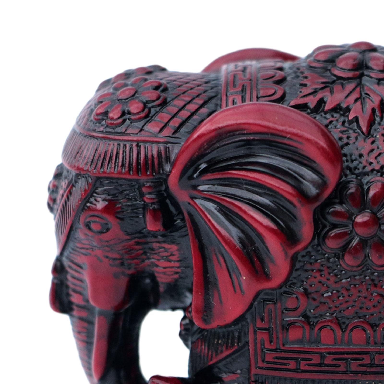 Elephant Statue Home Decoration Tabletop Figurines for Entrance Parties Home Red