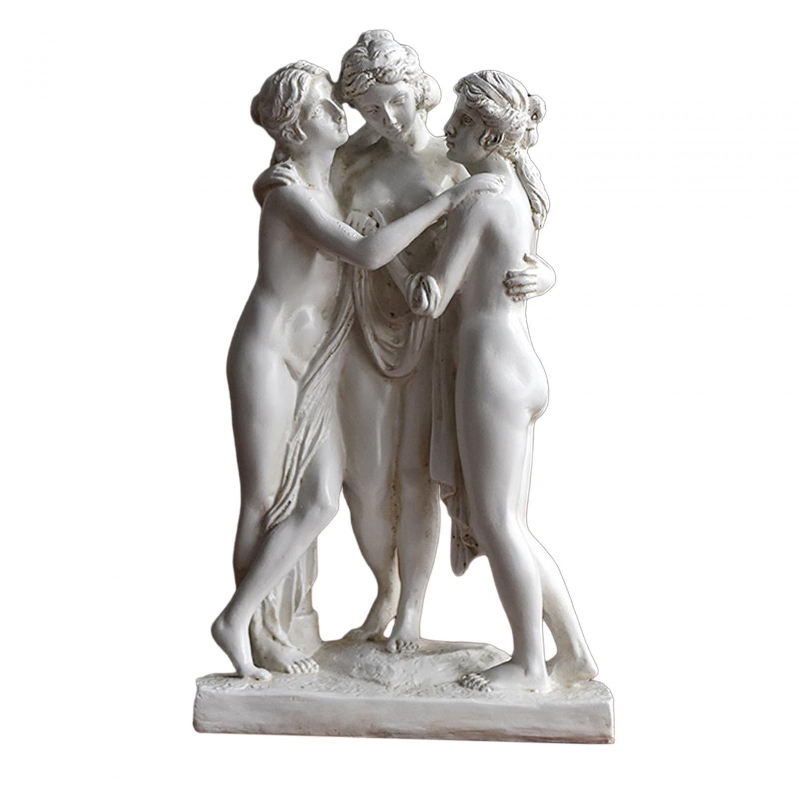 28cm Resin The Three Goddess Statue Handmade Table Ornament for Art Classroom