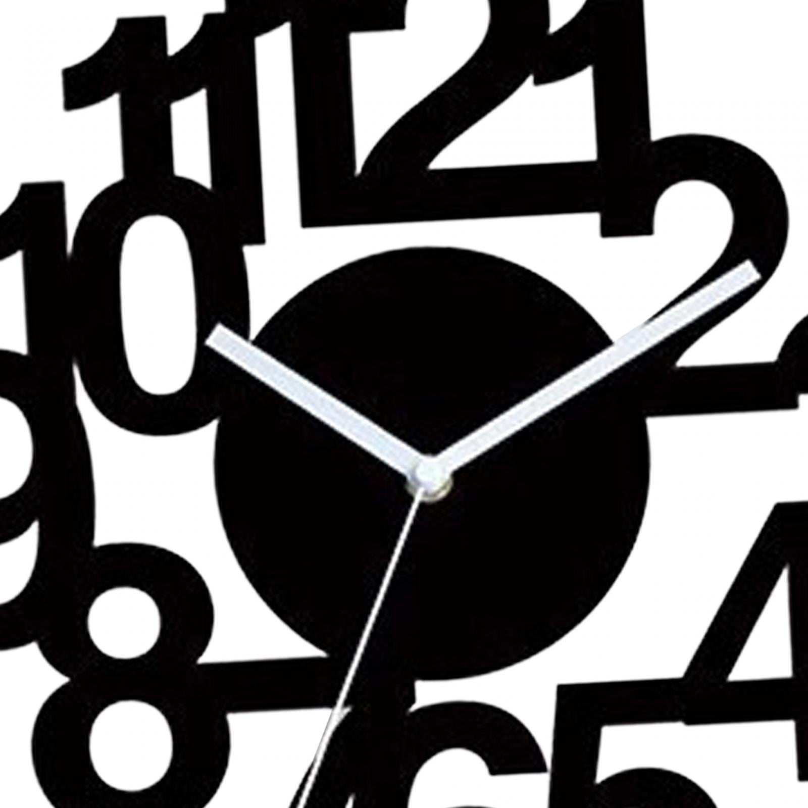 12inch Acrylic Black Wall Clock Wall Decoration for Housewarming Gift Sturdy