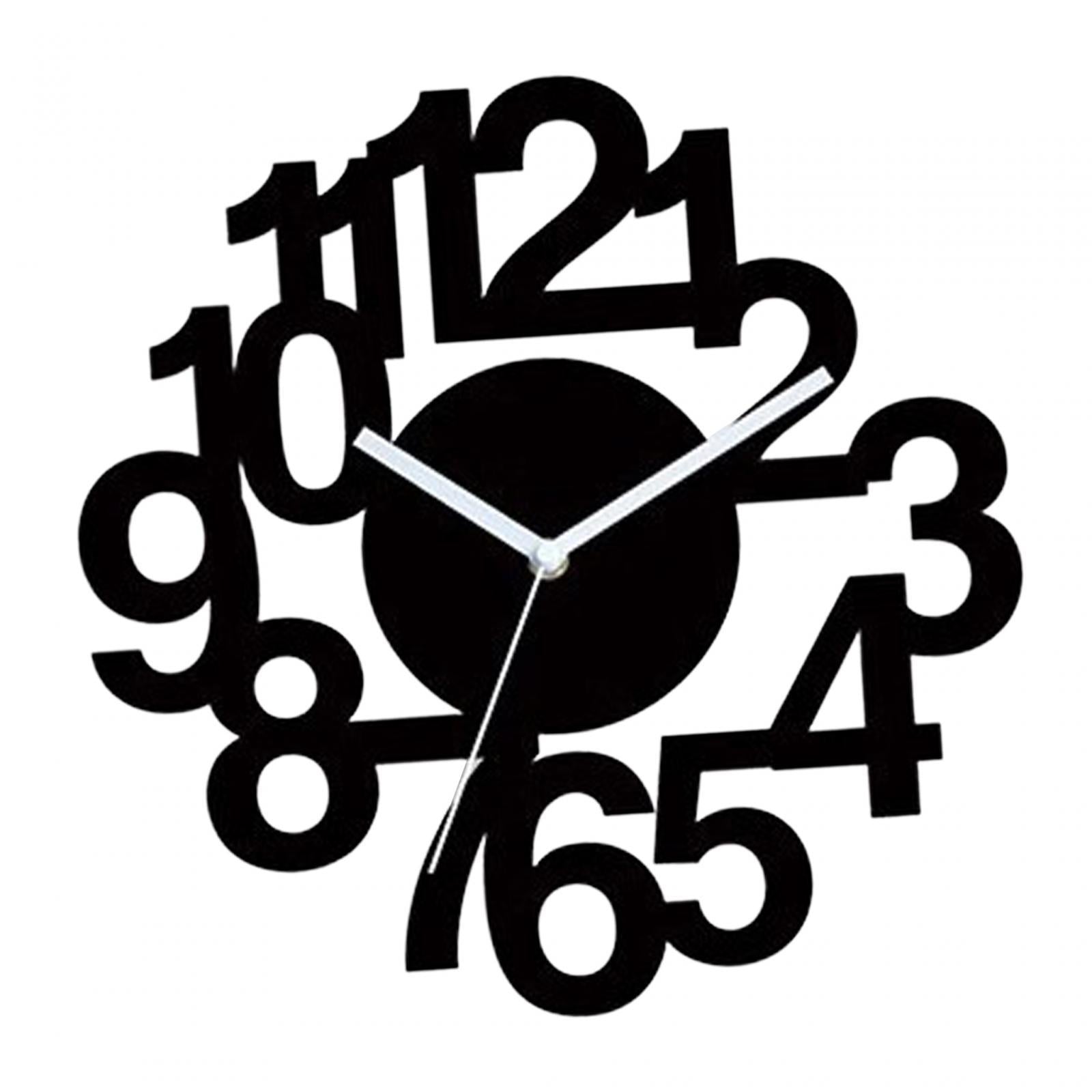 12inch Acrylic Black Wall Clock Wall Decoration for Housewarming Gift Sturdy