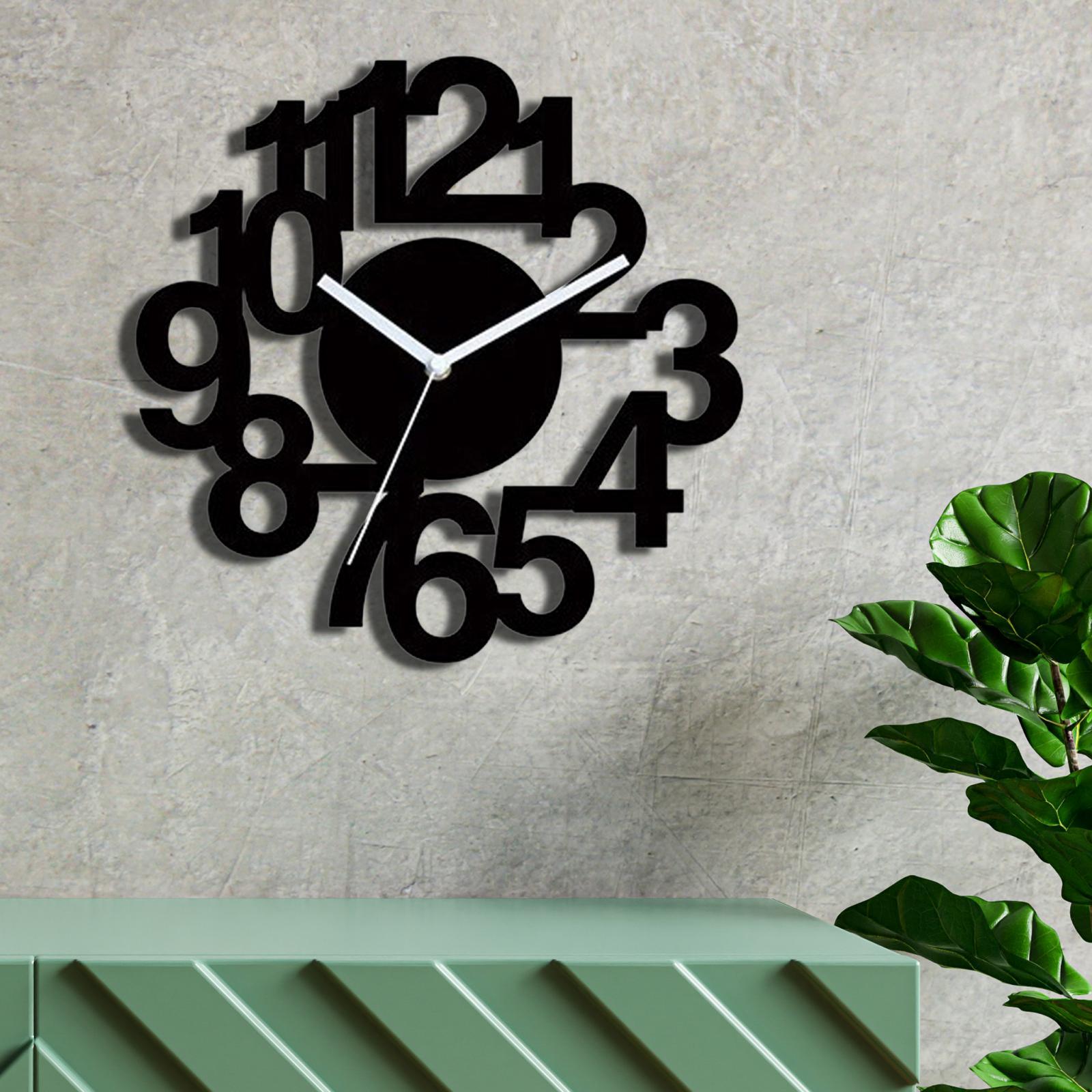 12inch Acrylic Black Wall Clock Wall Decoration for Housewarming Gift Sturdy