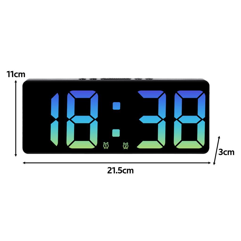 15.5cm Digital Alarm Clock Bedside Clock with Backlight for Travel Versatile Blue Light