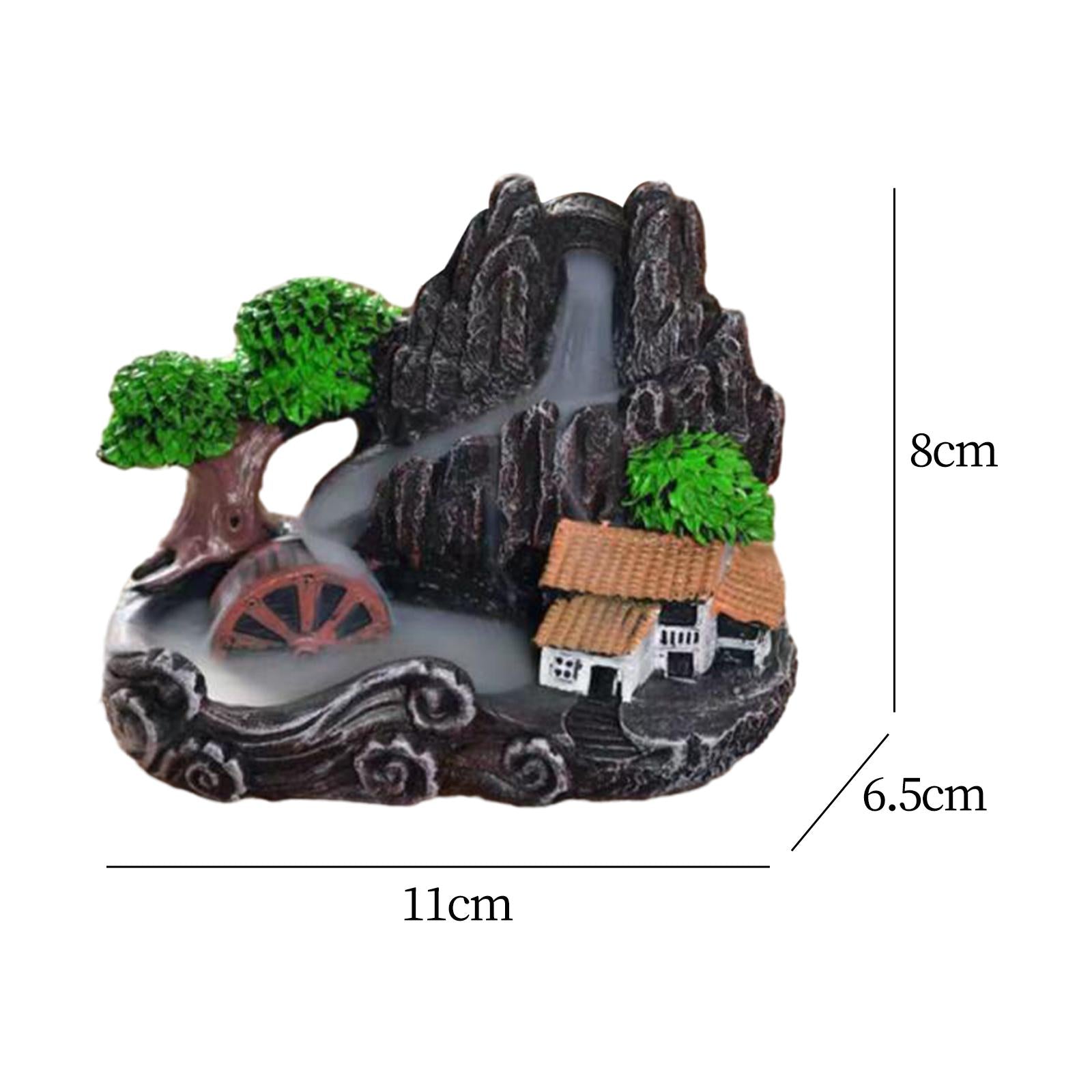 Waterfall Incense Holder Decorative Incense Cone Holder for Desk Yoga Office