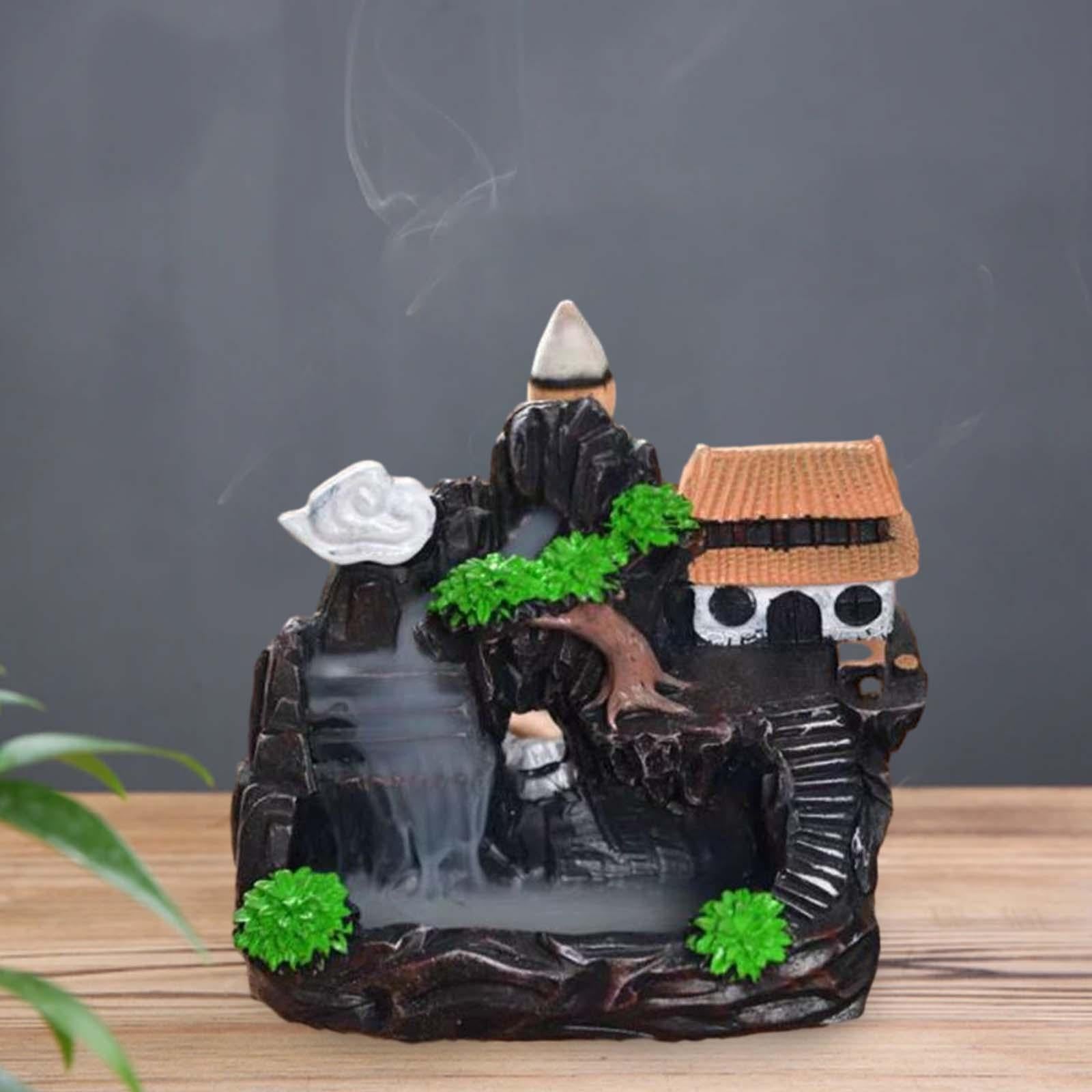 Waterfall Incense Holder Mountain Backflow Incense Burner for Office Indoor