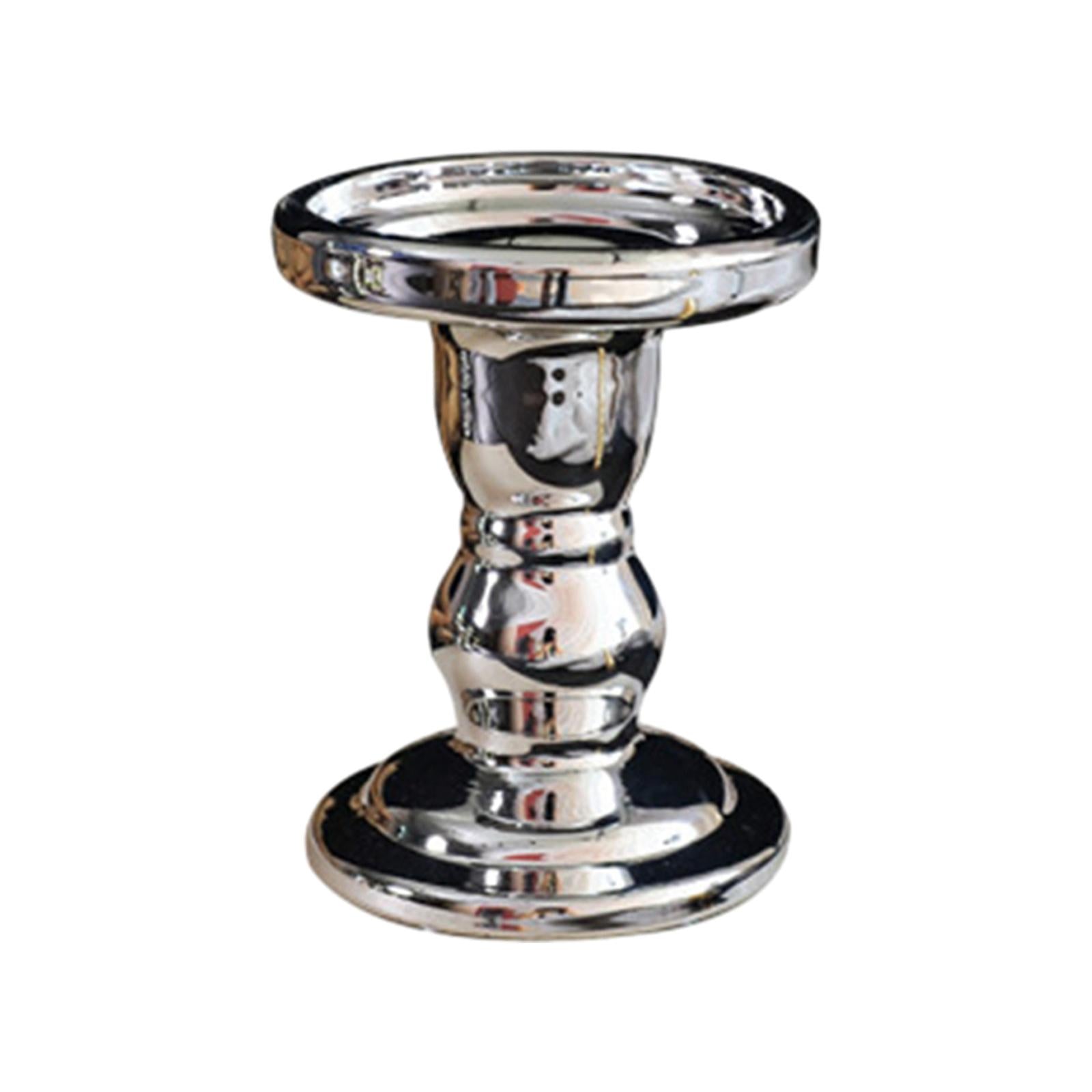 Pillar Candle Holders Vintage Elegant for Wedding Living Room Special Events M