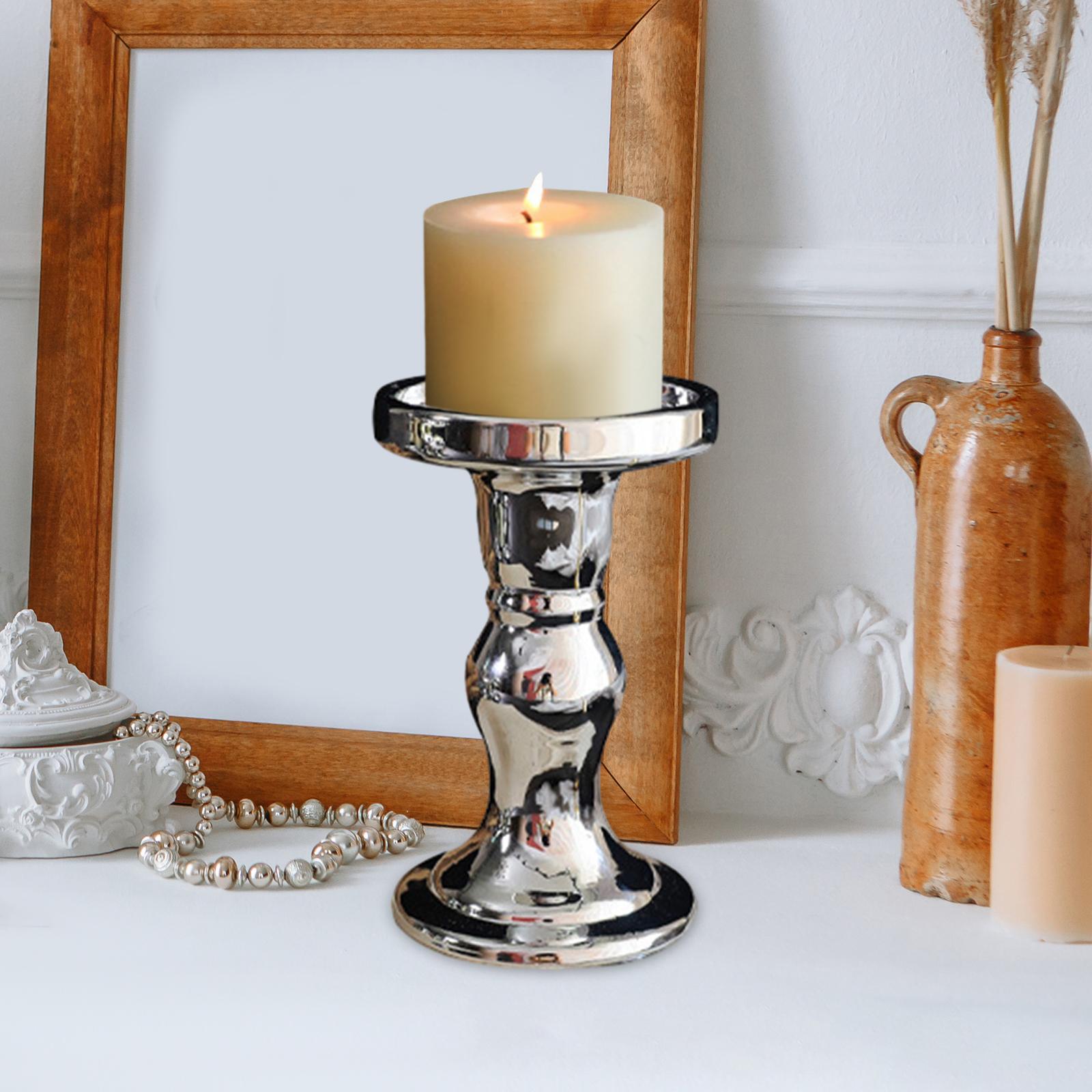 Pillar Candle Holders Vintage Elegant for Wedding Living Room Special Events L