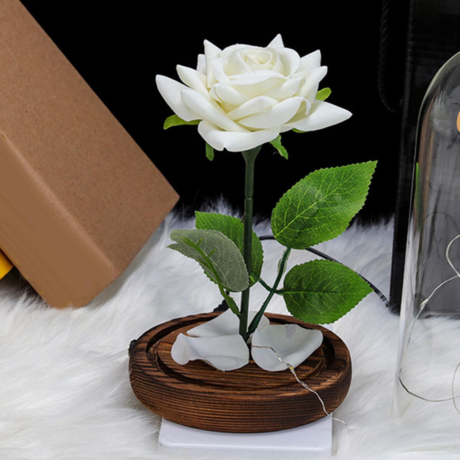 Glass Rose Flower Gift Valentines Day Gifts for Mom Valentines Decor Forever Style B