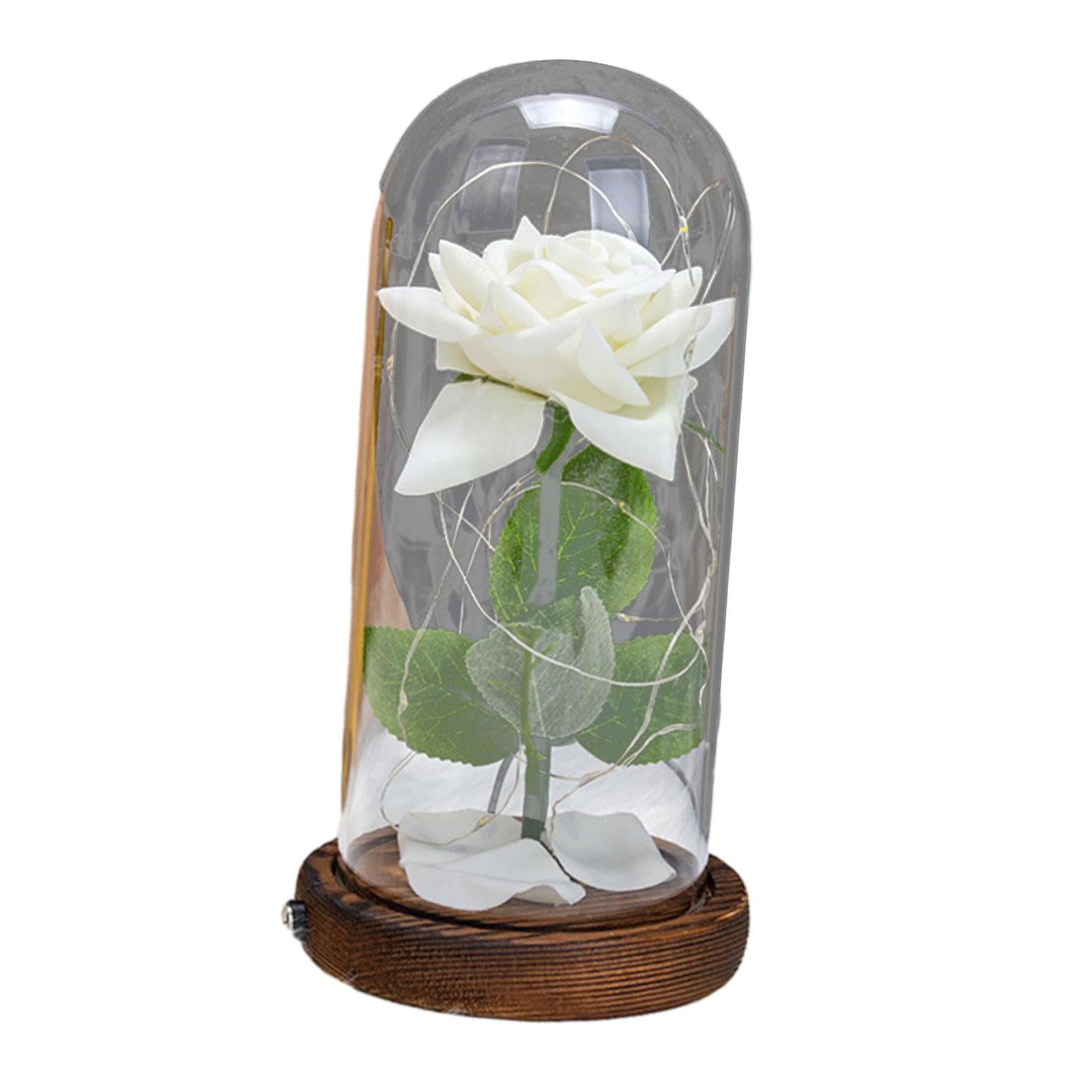 Glass Rose Flower Gift Valentines Day Gifts for Mom Valentines Decor Forever Style B