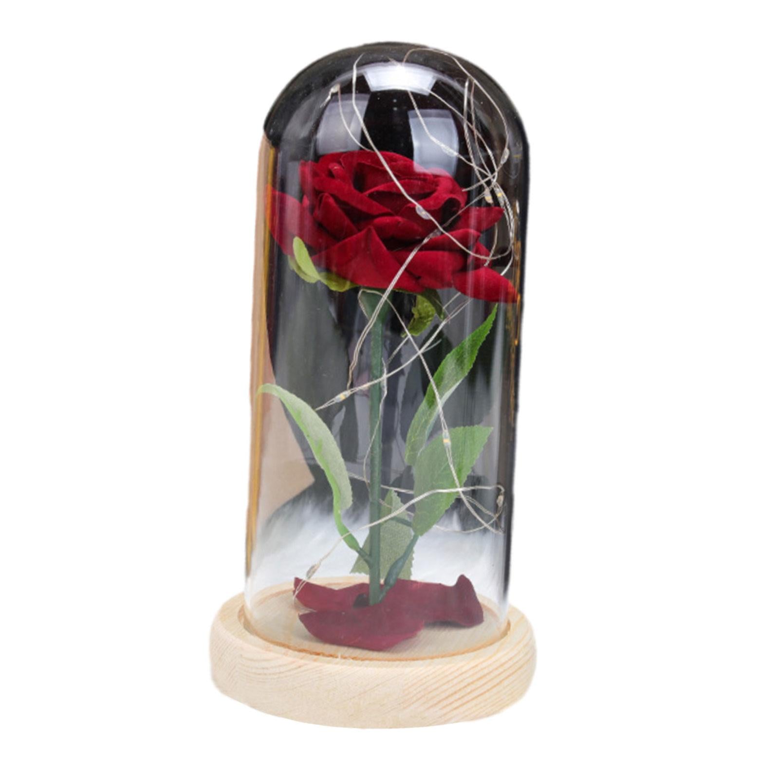 Glass Rose Flower Gift Valentines Day Gifts for Mom Valentines Decor Forever Style C