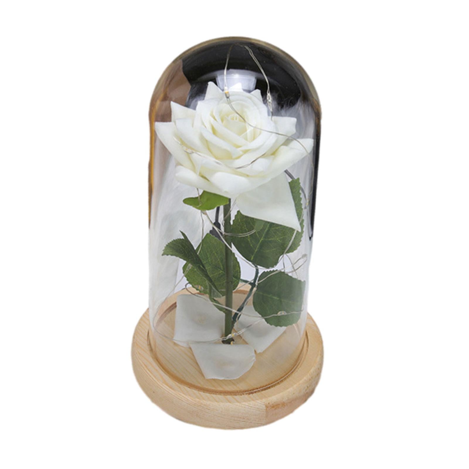 Glass Rose Flower Gift Valentines Day Gifts for Mom Valentines Decor Forever Style D