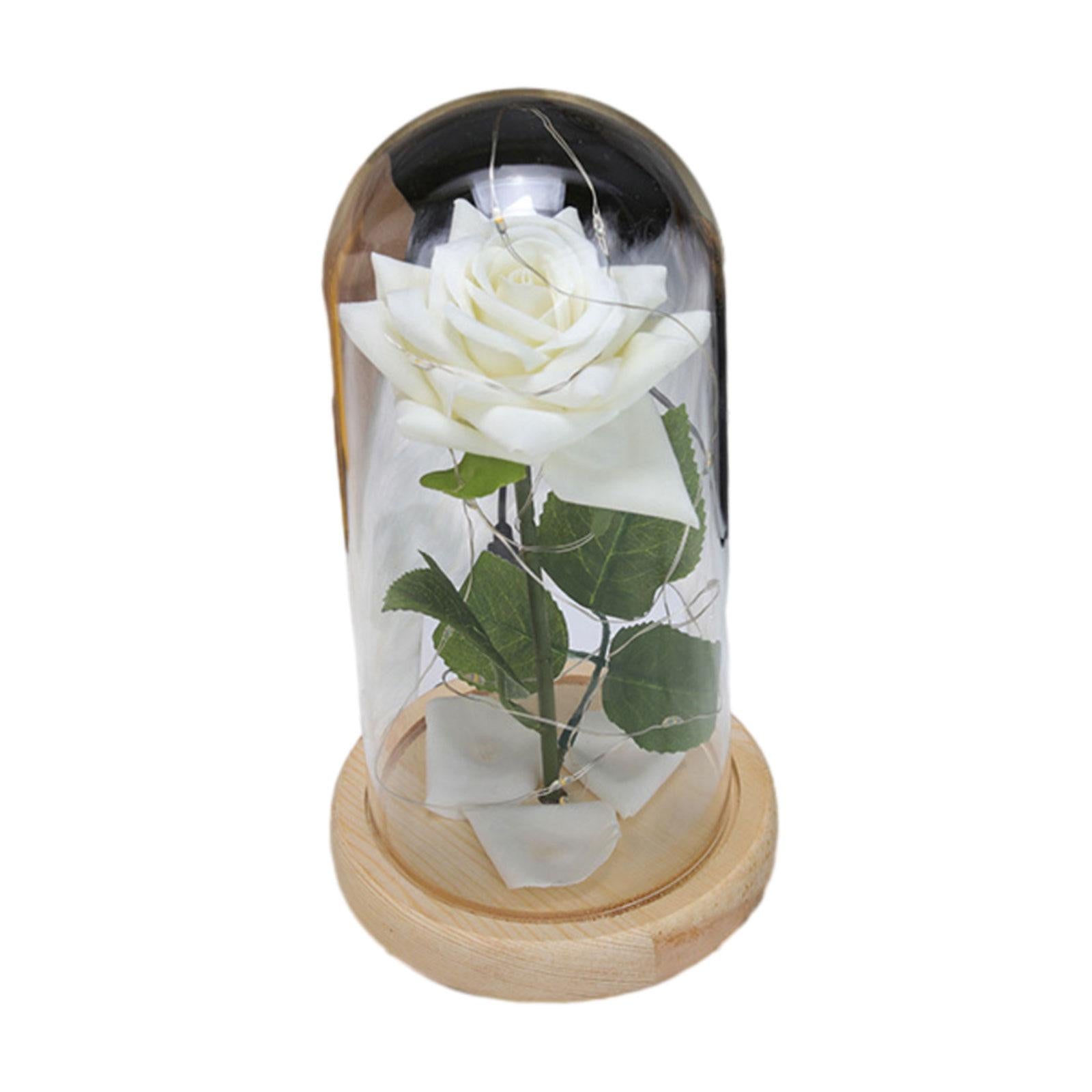 Glass Rose Flower Gift Valentines Day Gifts for Mom Valentines Decor Forever Style D
