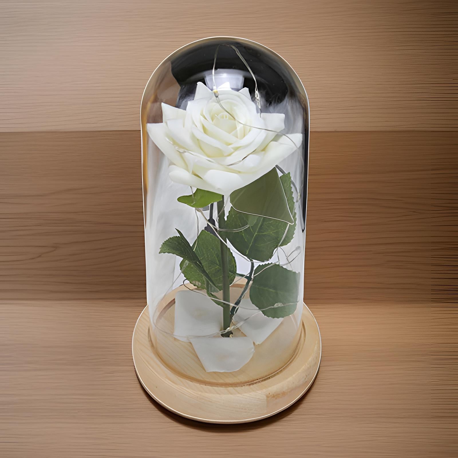 Glass Rose Flower Gift Valentines Day Gifts for Mom Valentines Decor Forever Style D