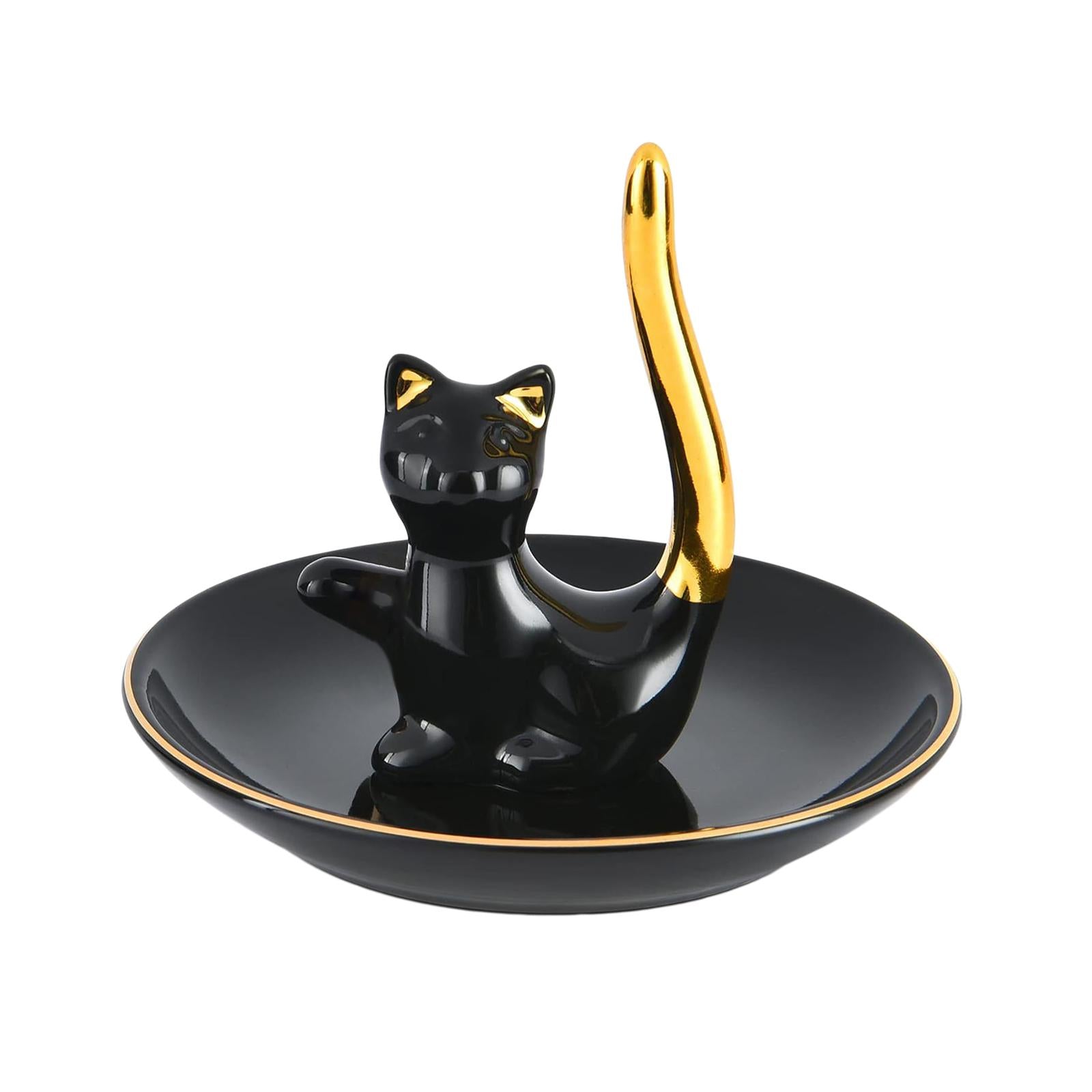 Cat Ring Holder Animals Kitten Ring Stand for Bracelets Necklace Anniversary