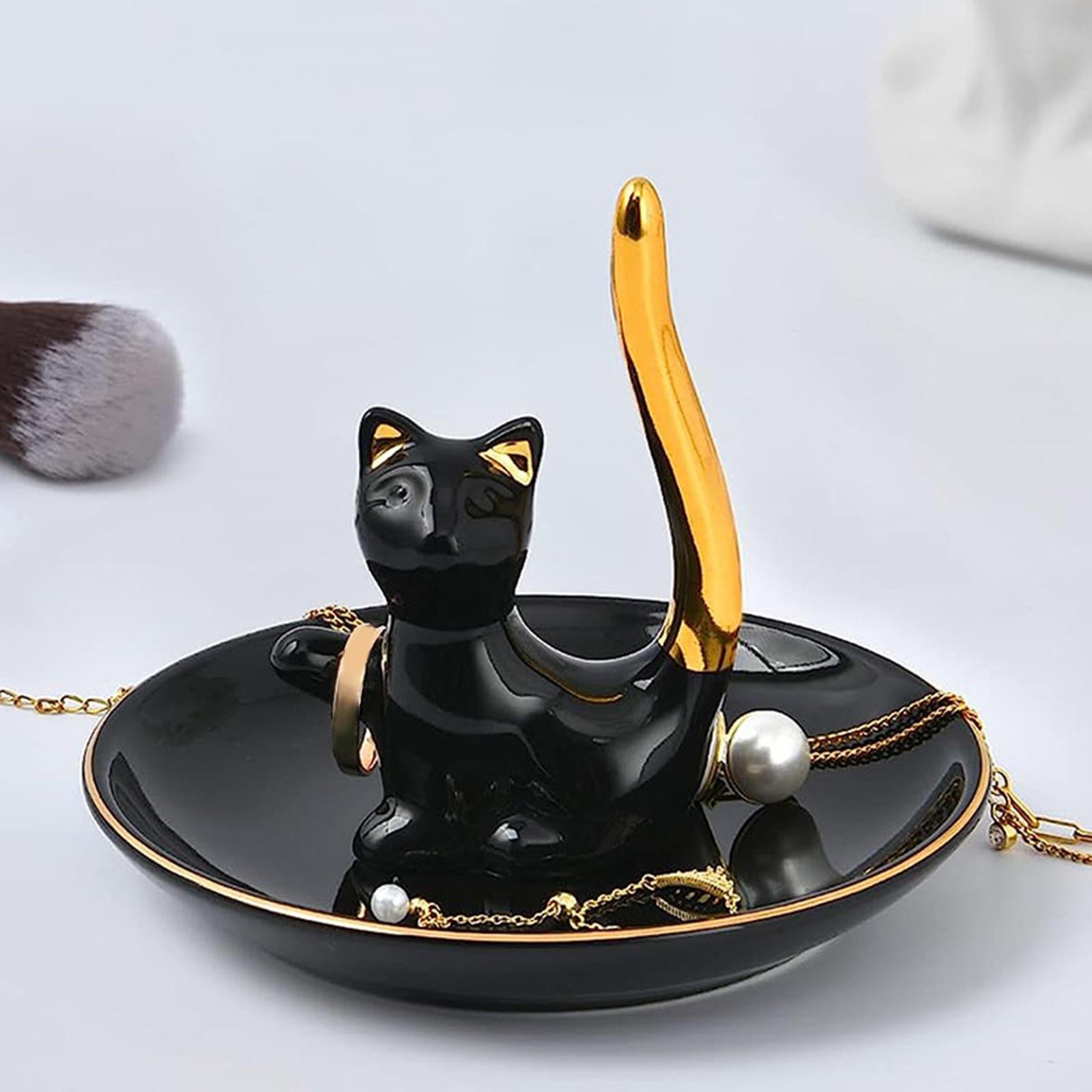 Cat Ring Holder Animals Kitten Ring Stand for Bracelets Necklace Anniversary