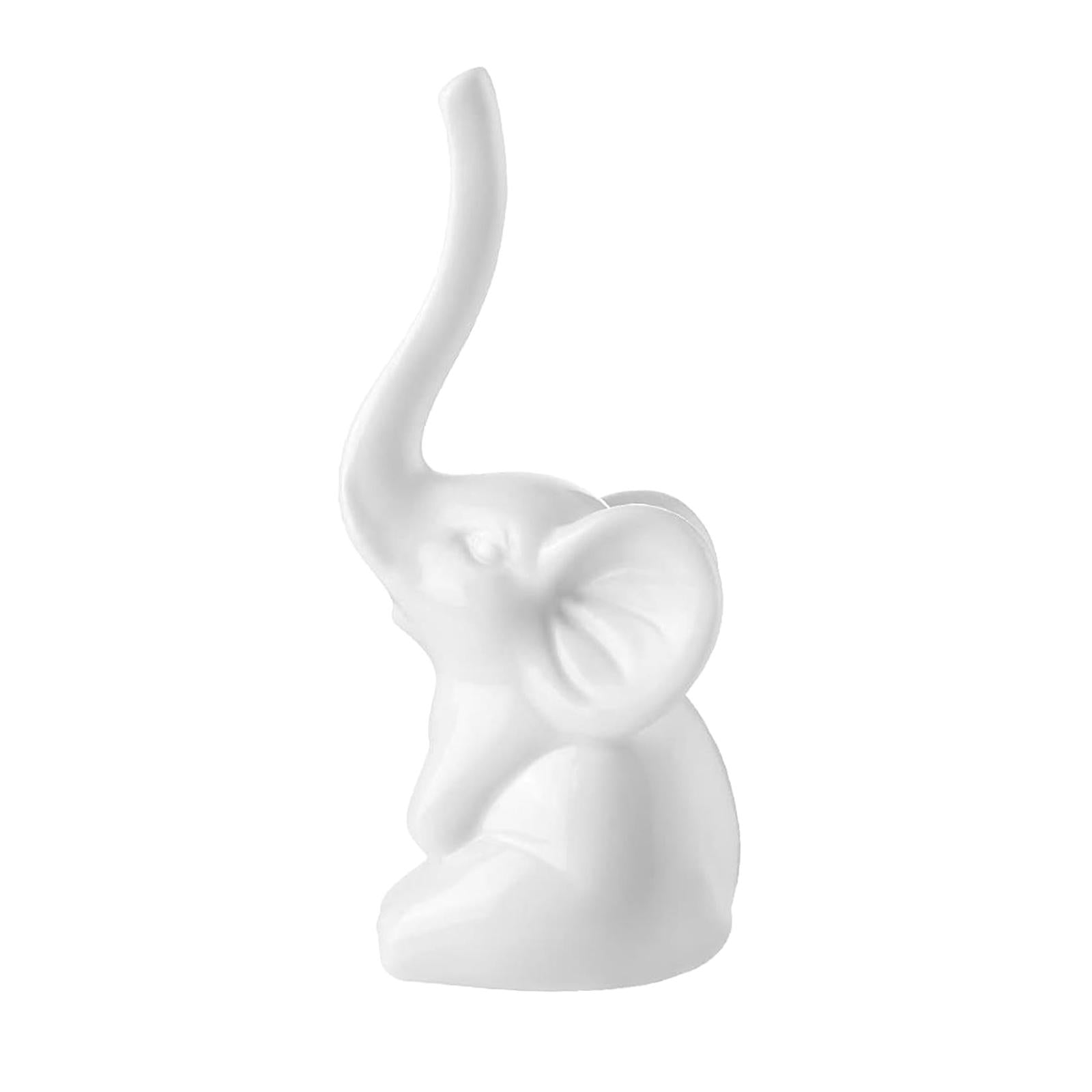 Porcelain Elephant Statue Ring Holder 1.77x4.72inch for Weddings Lightweight