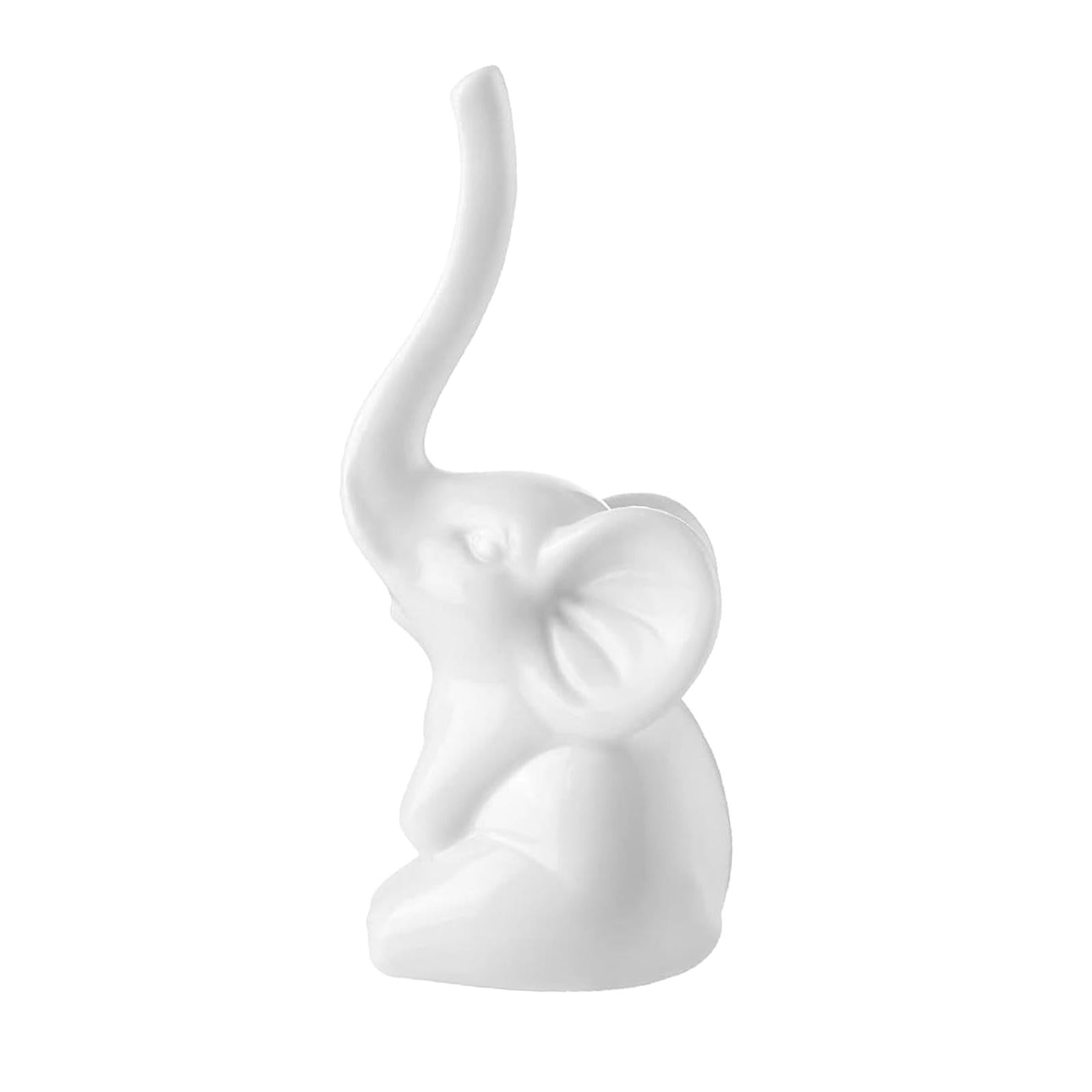 Porcelain Elephant Statue Ring Holder 1.77x4.72inch for Weddings Lightweight