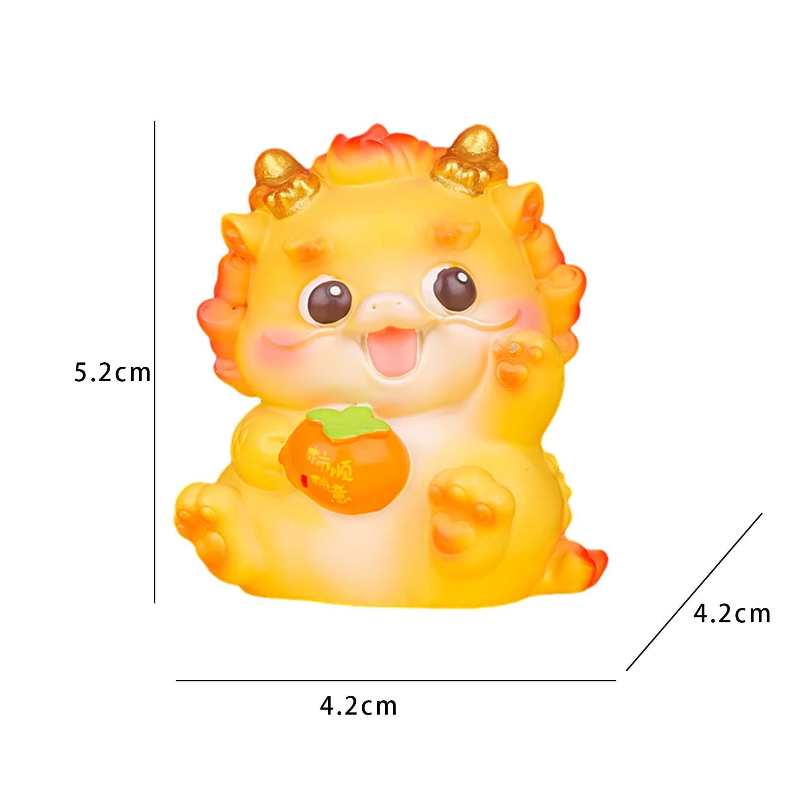 Mini Dragon Figurine Resin Tabletop Ornament for Bookshelf Centerpiece Shelf Style C