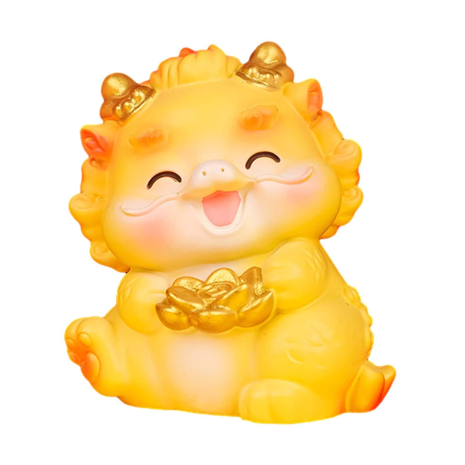 Mini Dragon Figurine Resin Tabletop Ornament for Bookshelf Centerpiece Shelf Style F