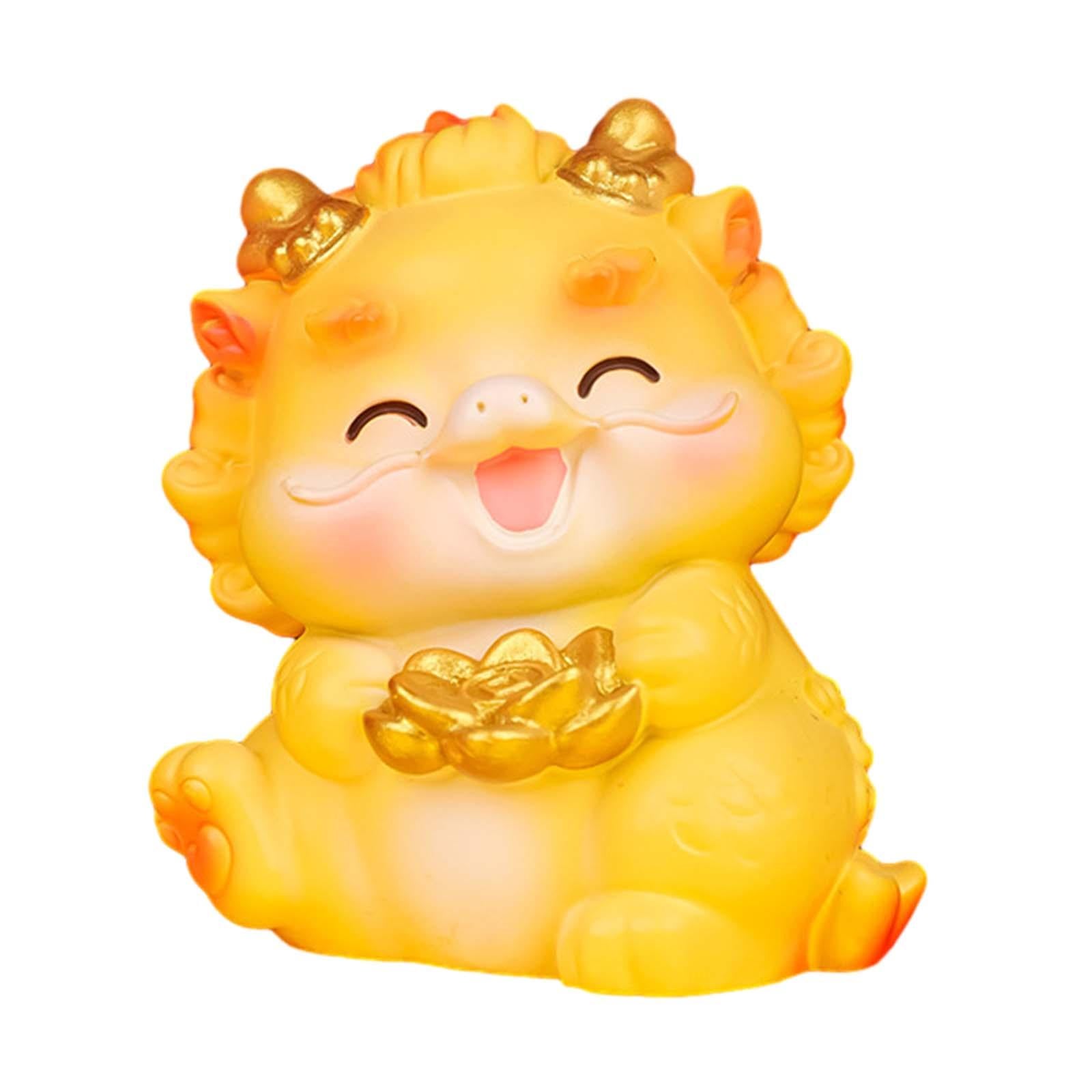 Mini Dragon Figurine Resin Tabletop Ornament for Bookshelf Centerpiece Shelf Style F