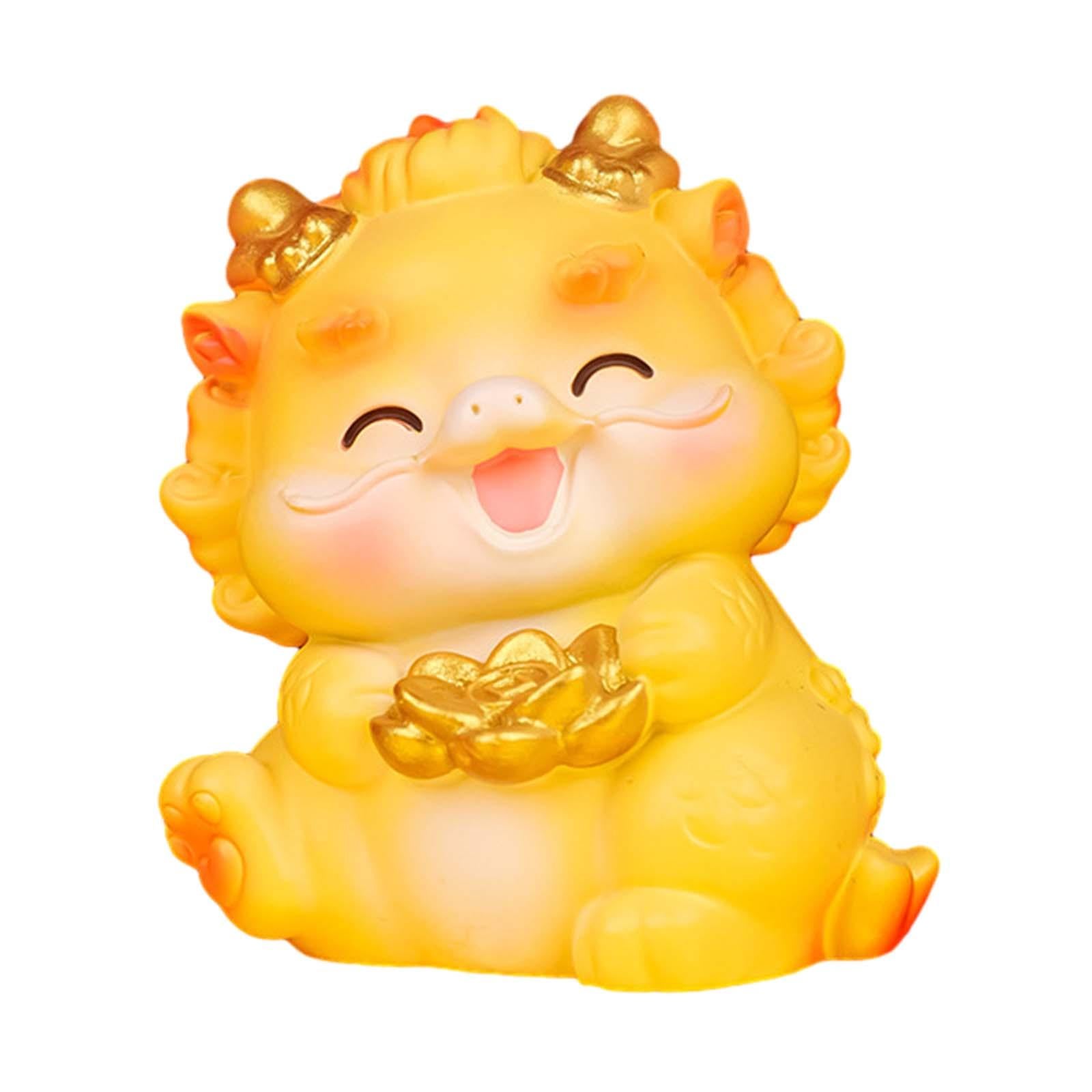 Mini Dragon Figurine Resin Tabletop Ornament for Bookshelf Centerpiece Shelf Style F