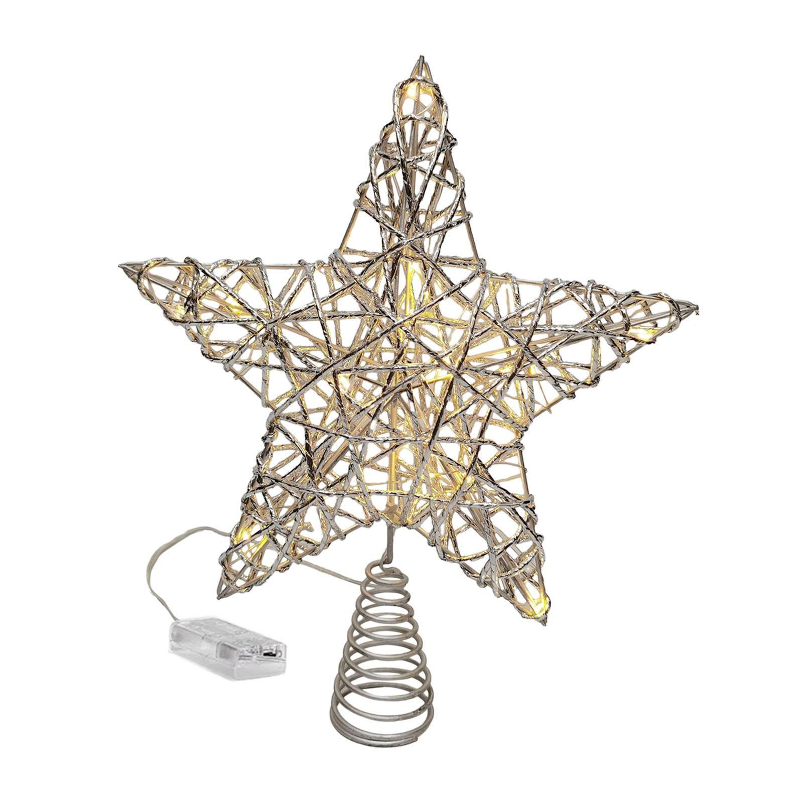 Tree Top Light Pretty Xmas Tree Top Star for Holiday Xmas Ornaments New Year