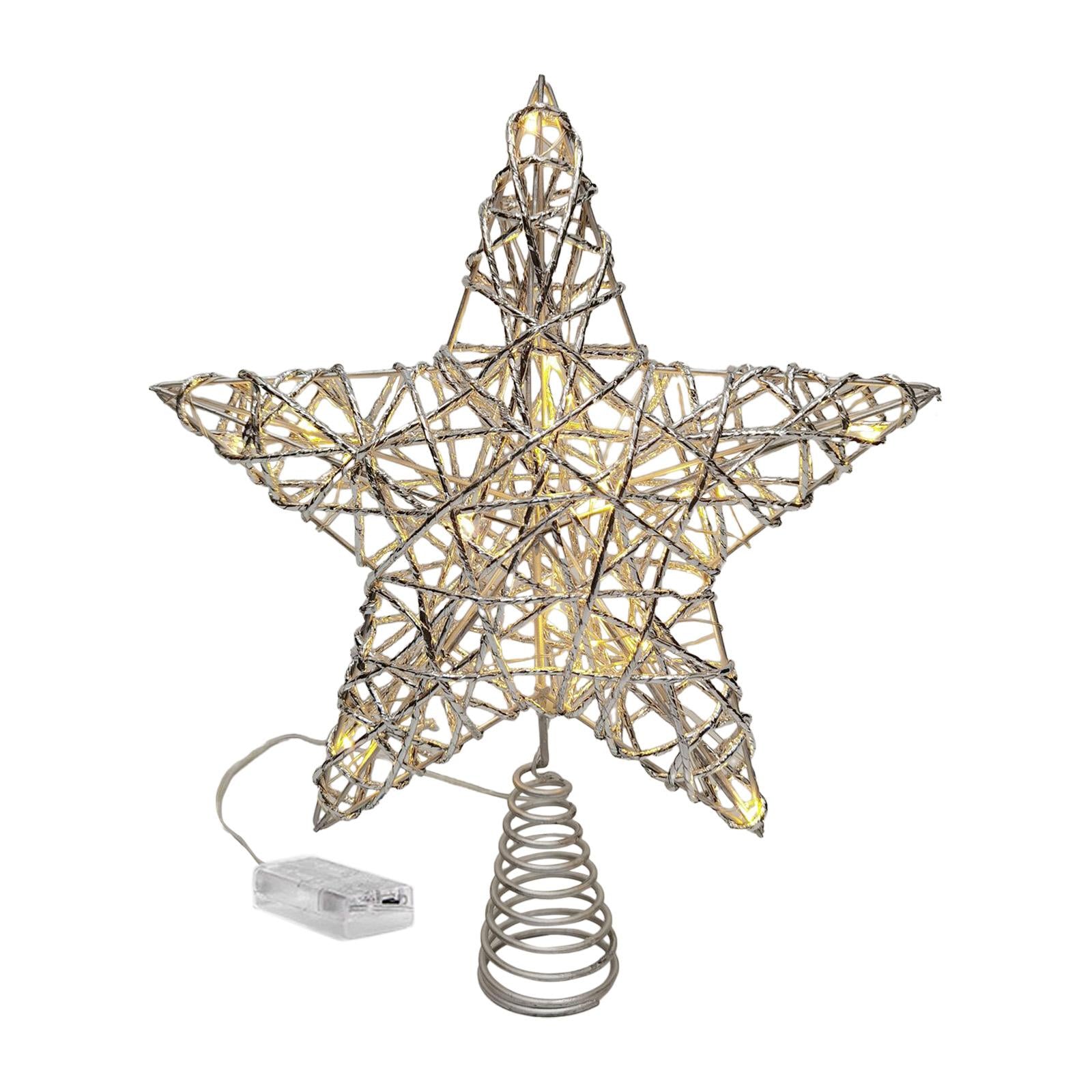 Tree Top Light Pretty Xmas Tree Top Star for Holiday Xmas Ornaments New Year