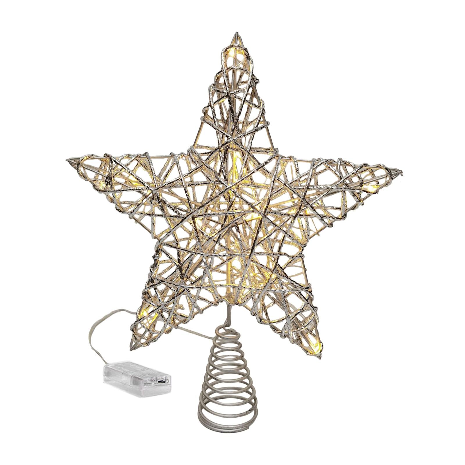 Tree Top Light Pretty Xmas Tree Top Star for Holiday Xmas Ornaments New Year