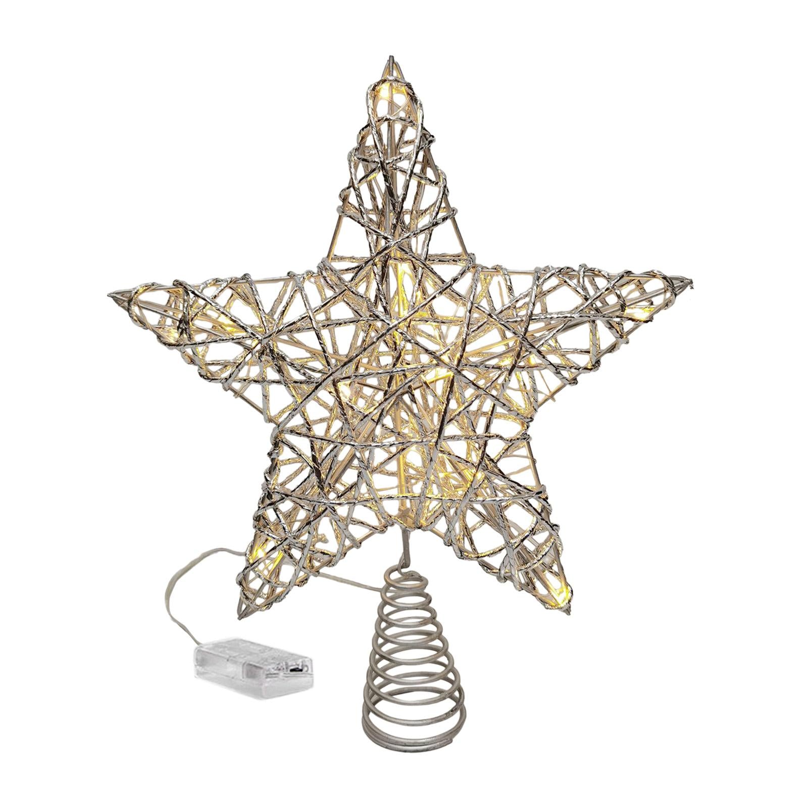 Tree Top Light Pretty Xmas Tree Top Star for Holiday Xmas Ornaments New Year
