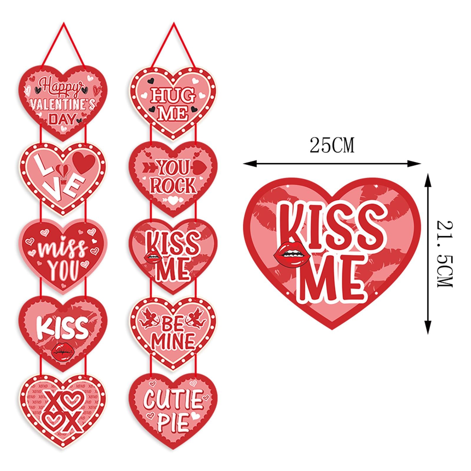 1 Pair Valentine’S Day Heart Hanging Decoration for Engagement Party Stylish