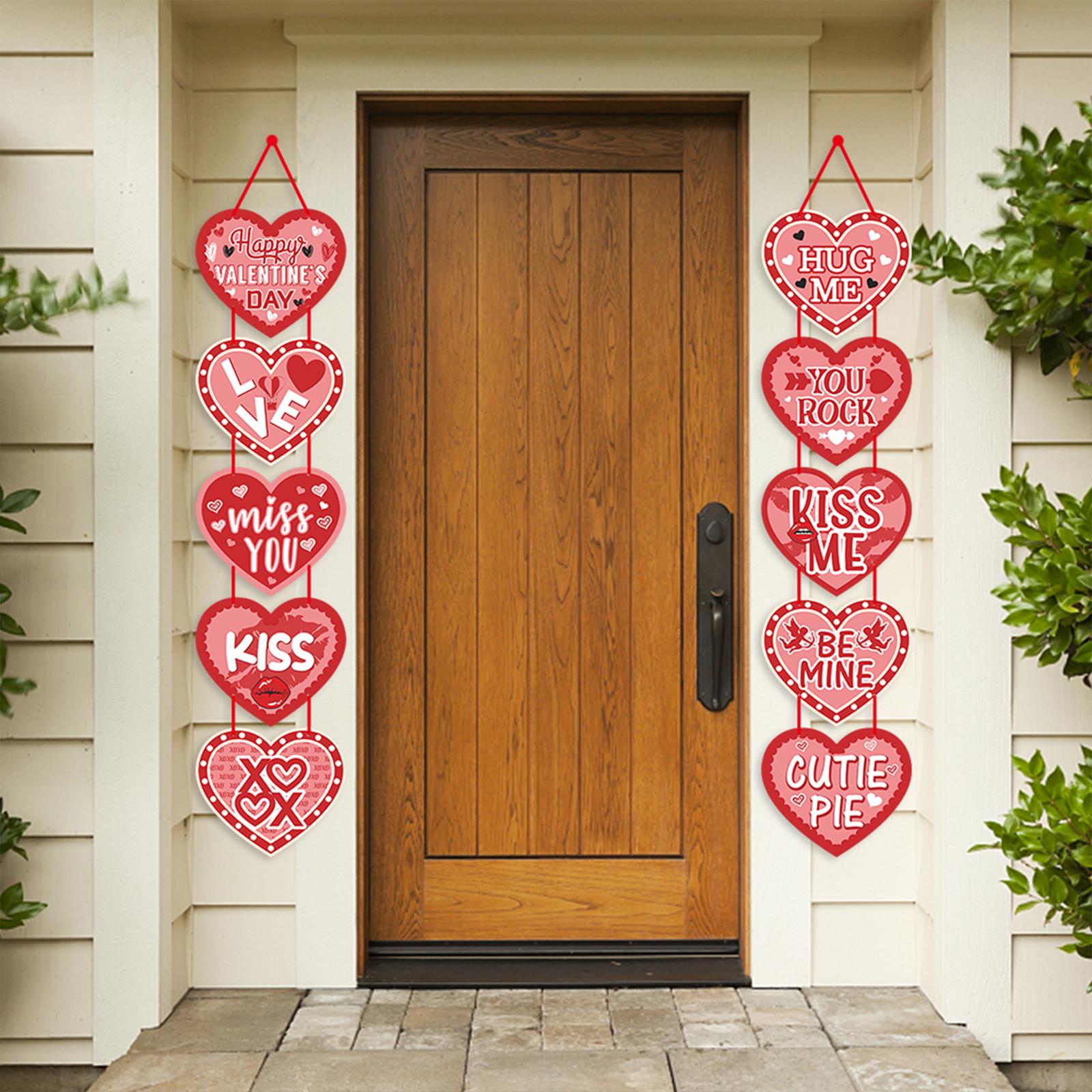 1 Pair Valentine’S Day Heart Hanging Decoration for Engagement Party Stylish