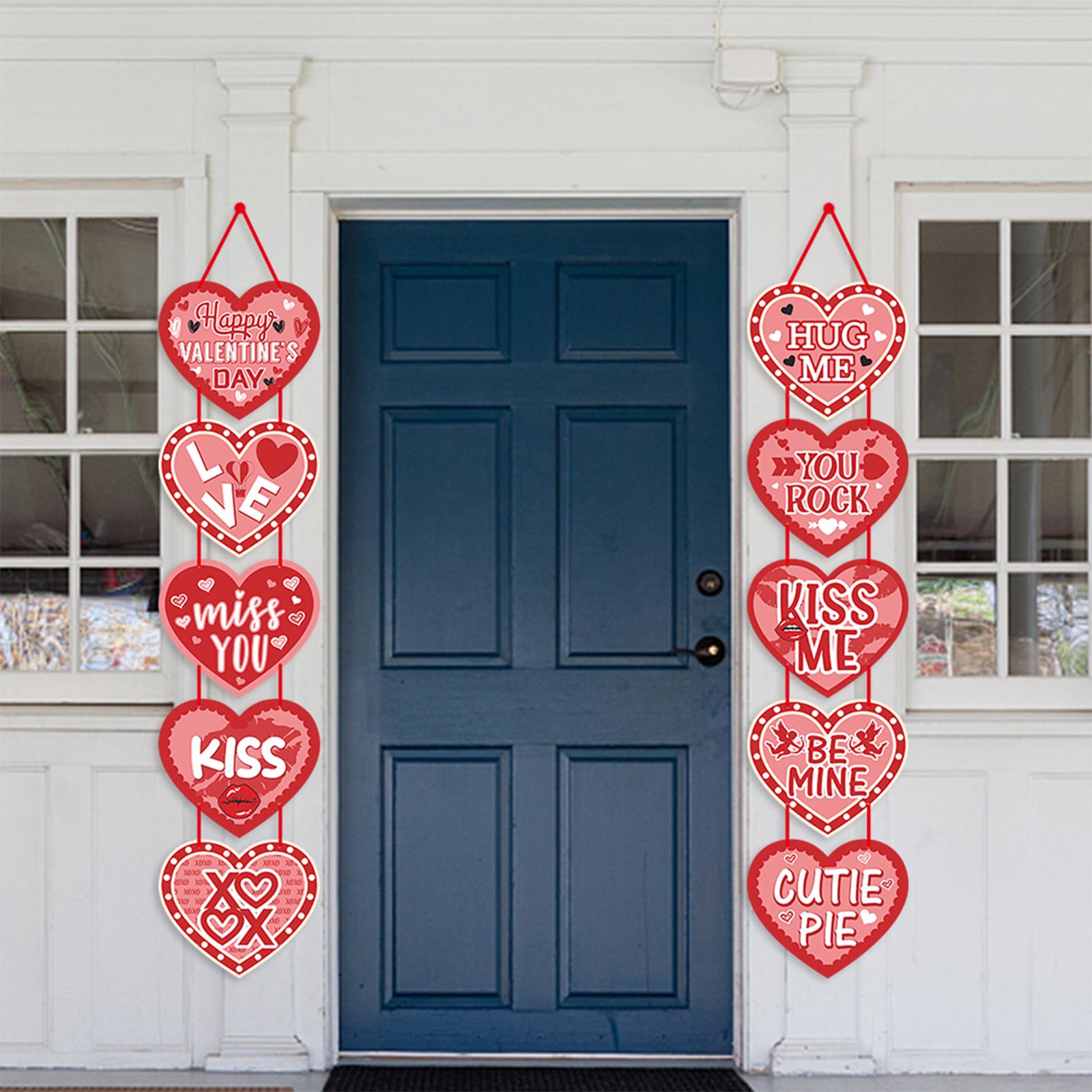 1 Pair Valentine’S Day Heart Hanging Decoration for Engagement Party Stylish