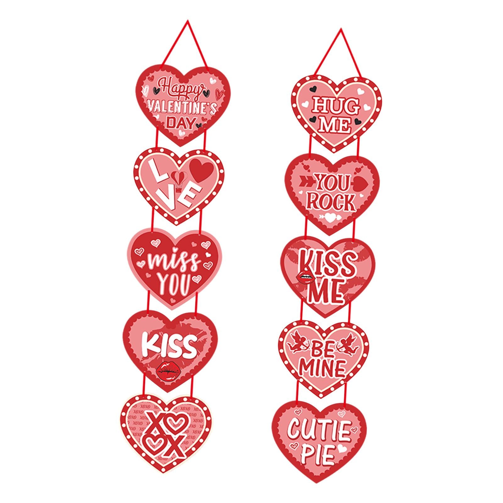 1 Pair Valentine’S Day Heart Hanging Decoration for Engagement Party Stylish