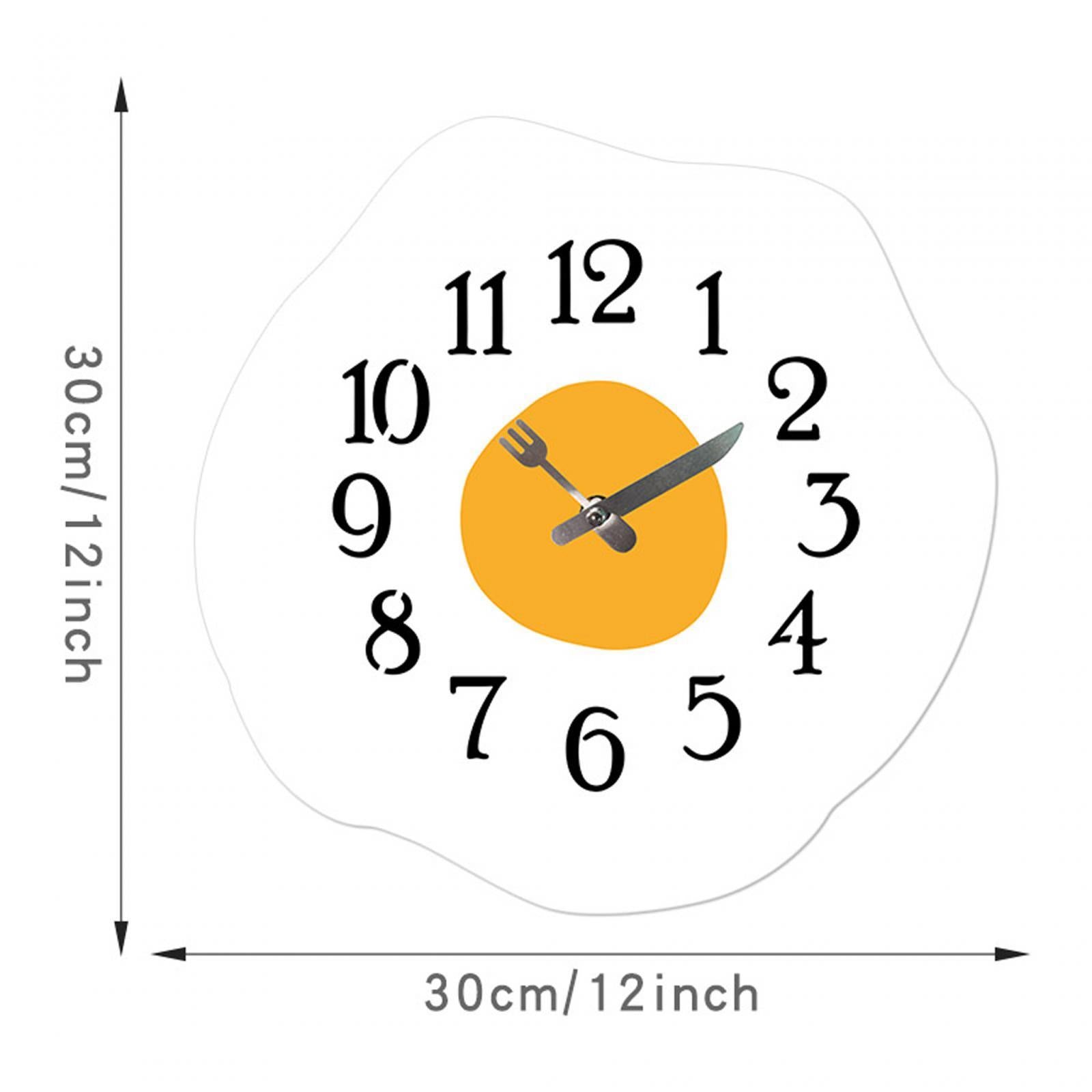 30cm Poached Egg Decorative Wall Clock Wall Art for Housewarming Gift Sturdy
