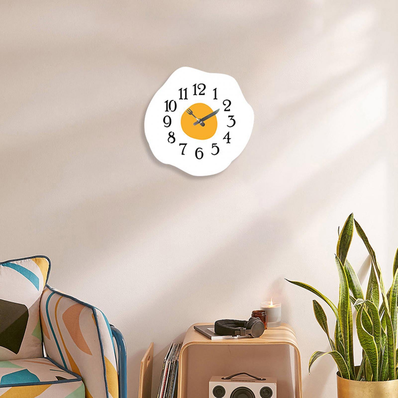 30cm Poached Egg Decorative Wall Clock Wall Art for Housewarming Gift Sturdy
