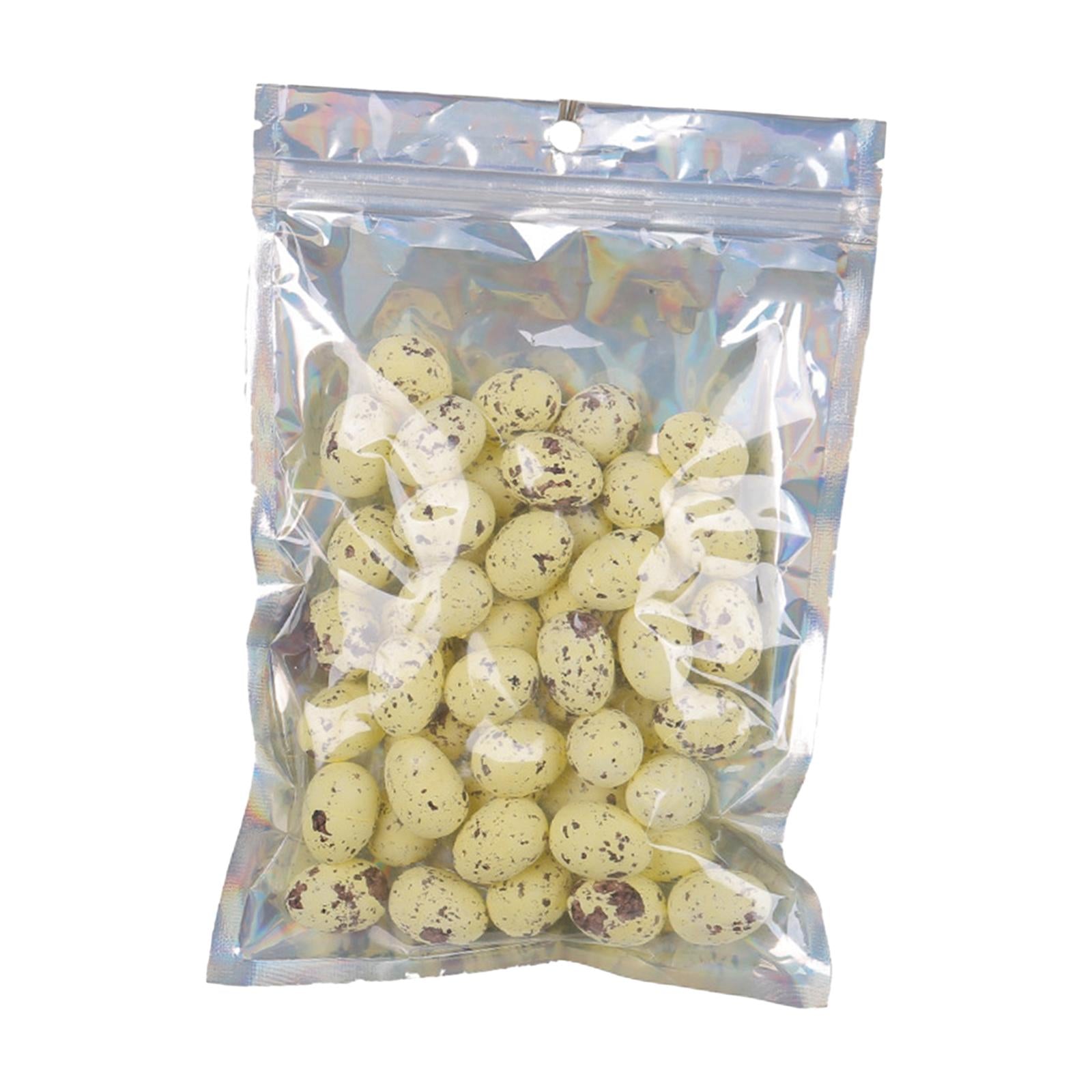 50x Easter Foam Eggseaster Artificial Eggs for Home Home Garden Decor Crafts light yellow