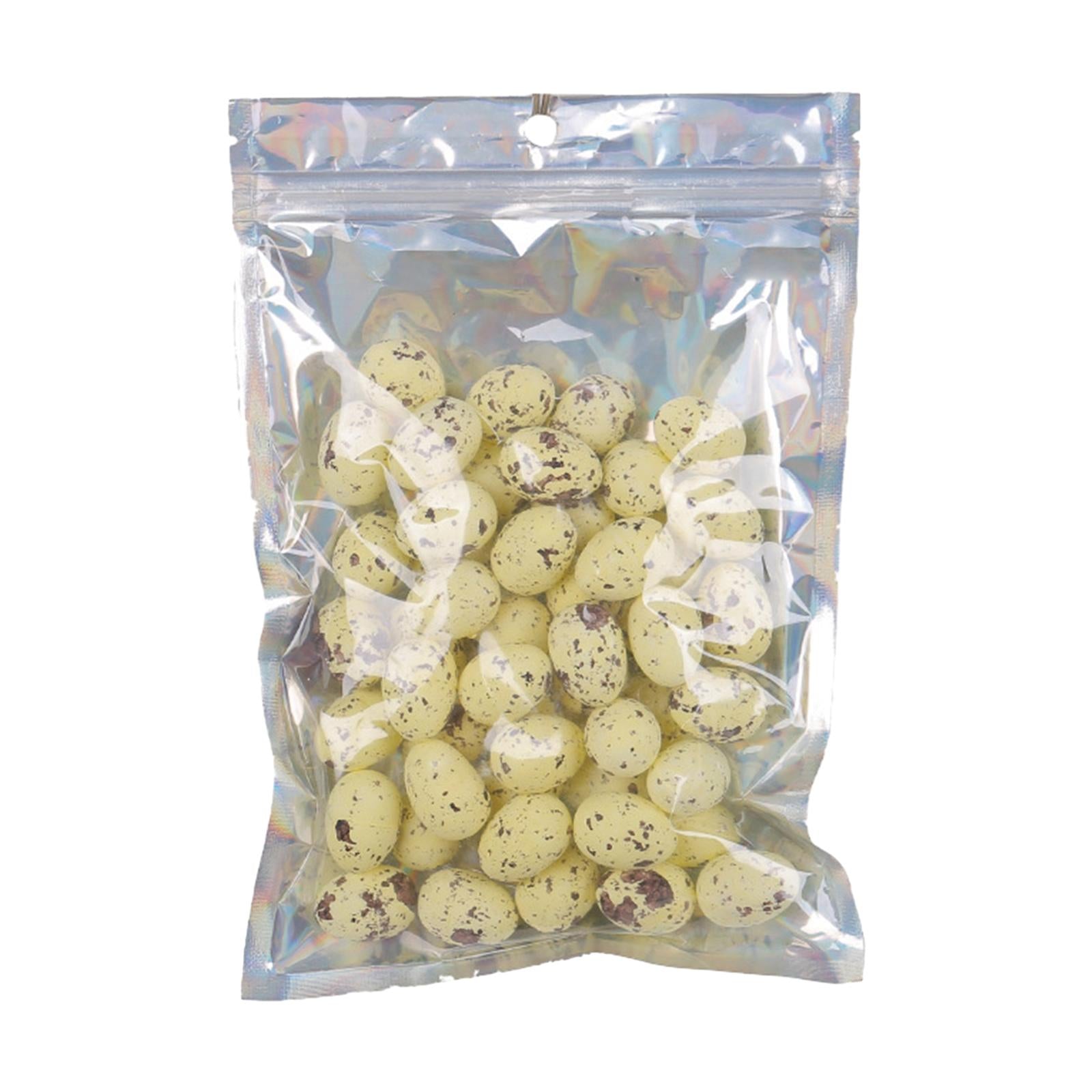 50x Easter Foam Eggseaster Artificial Eggs for Home Home Garden Decor Crafts light yellow