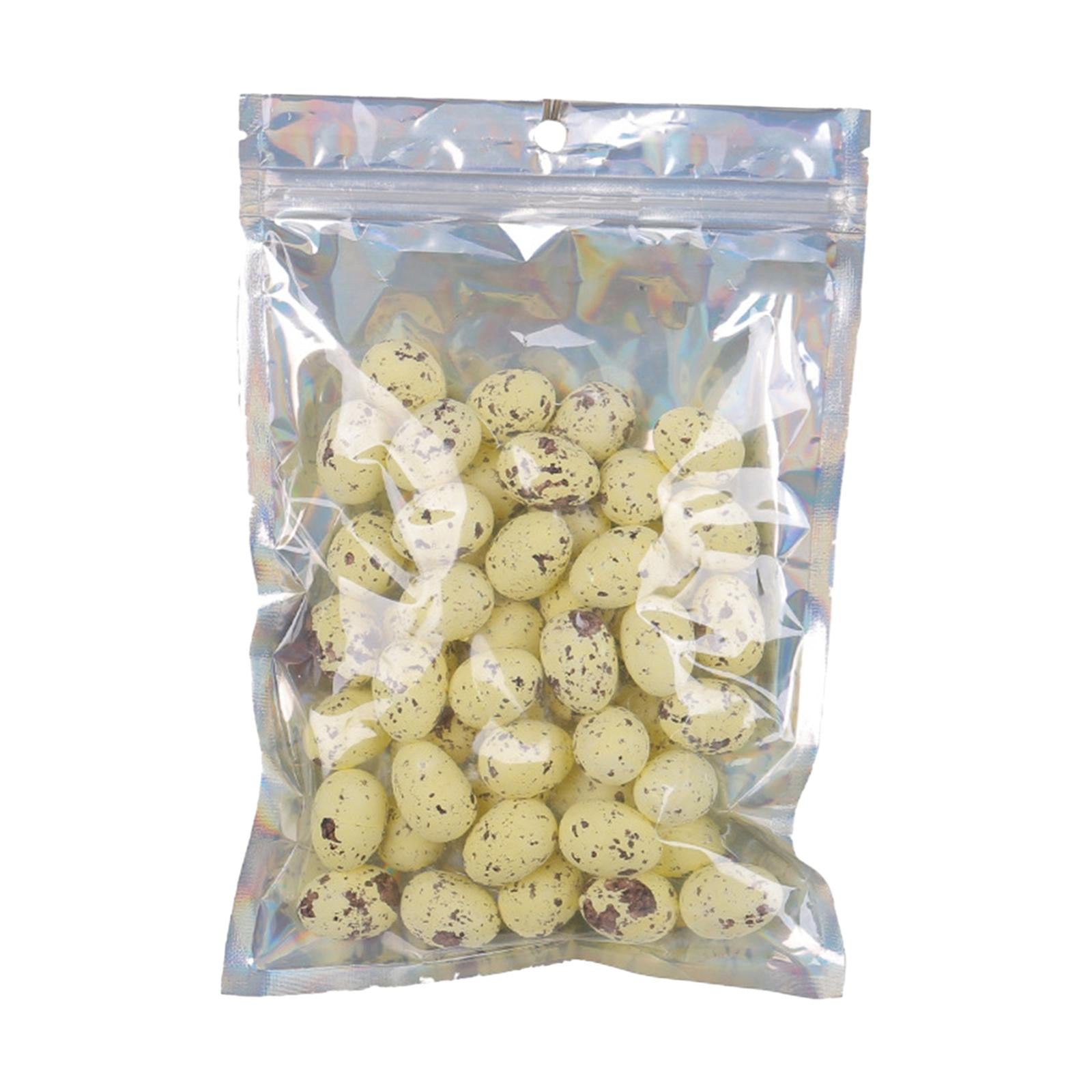 50x Easter Foam Eggseaster Artificial Eggs for Home Home Garden Decor Crafts light yellow
