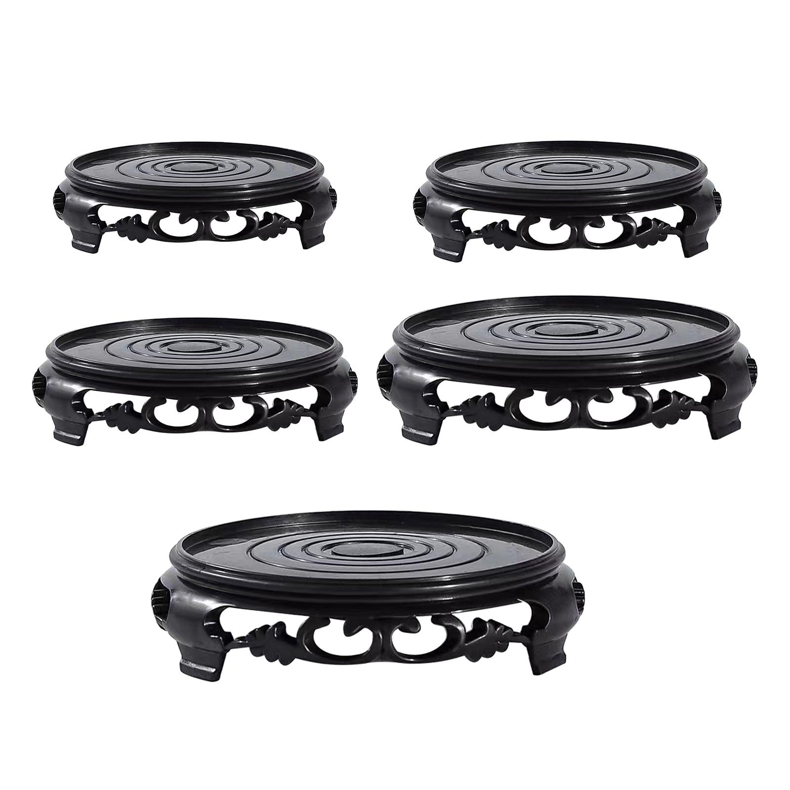 2xPP Fishbowl Stand Pedestal Planter Stand Flower Pot Base for Home Decoration 9.7cm